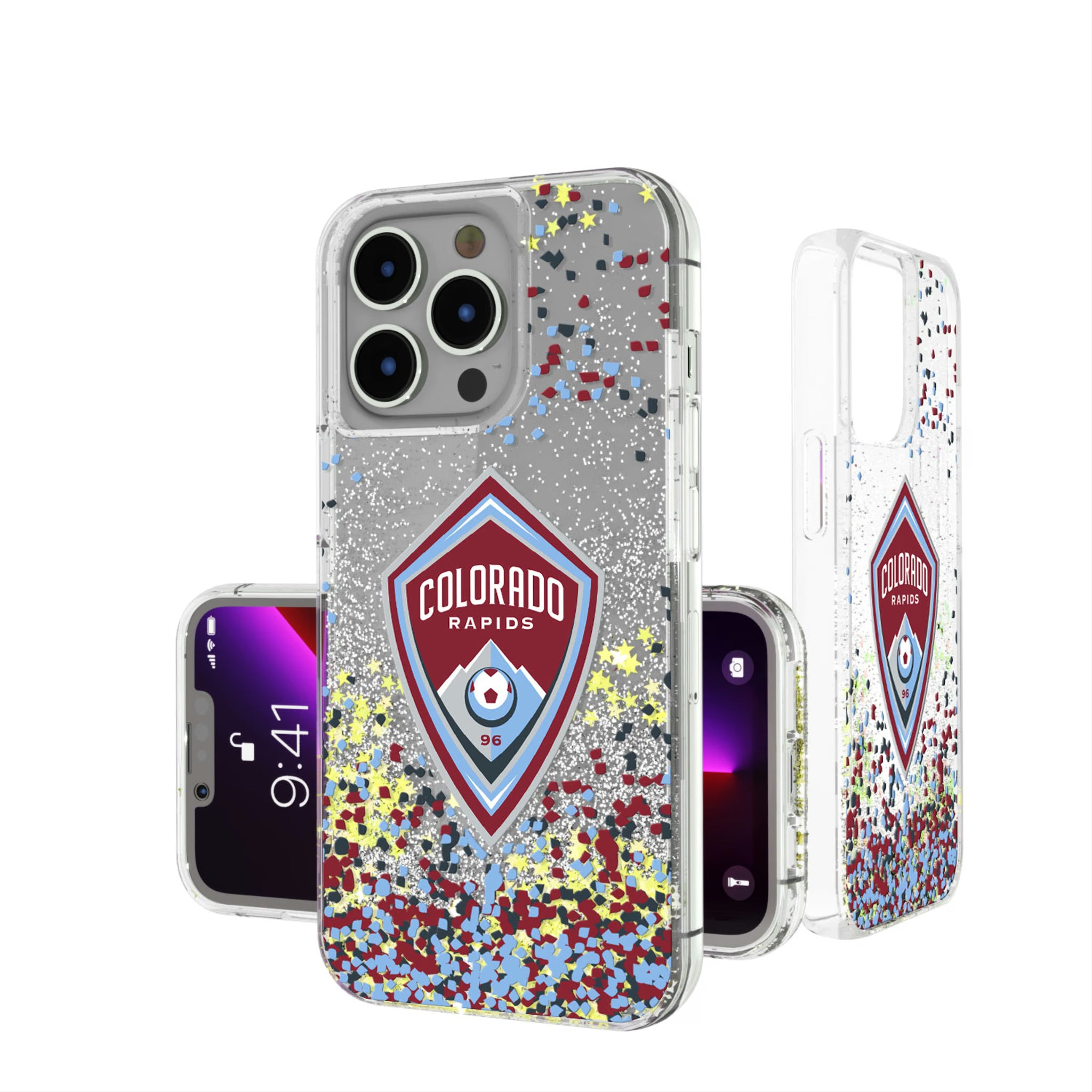 Colorado Rapids Confetti iPhone Glitter Phone Case for Apple iPhone