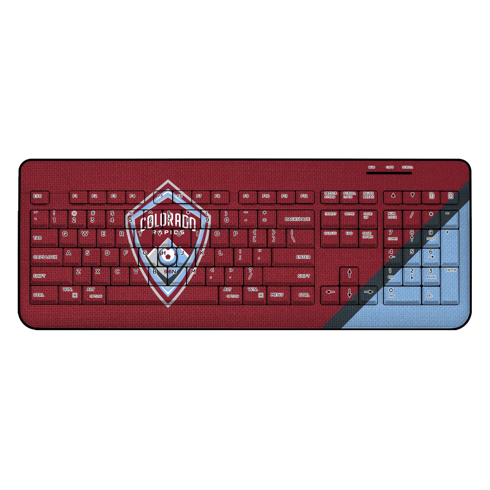 Colorado Rapids Diagonal Stripe Wireless USB Keyboard
