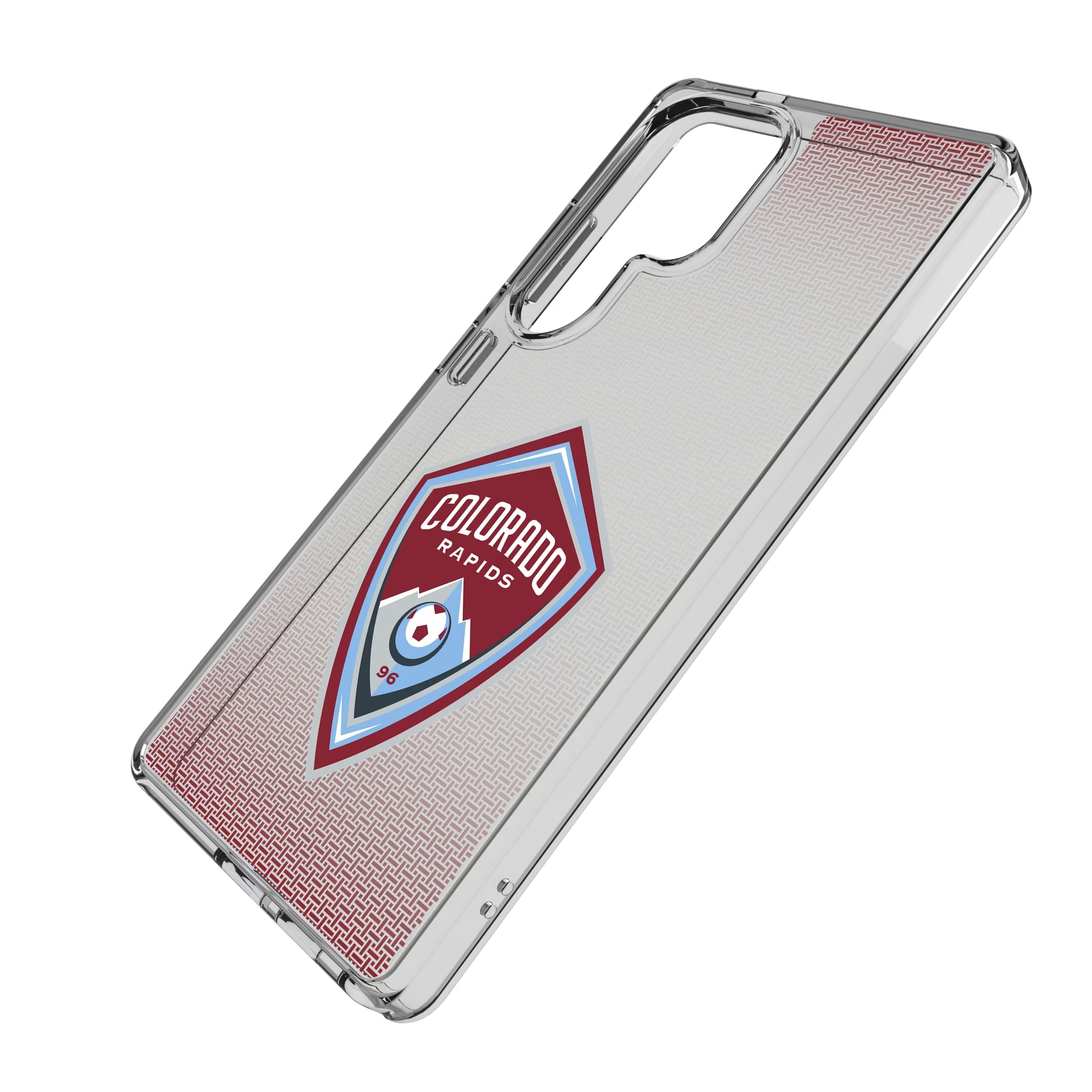 Colorado Rapids Linen Galaxy Clear Phone Case for Samsung Galaxy - Isometric View
