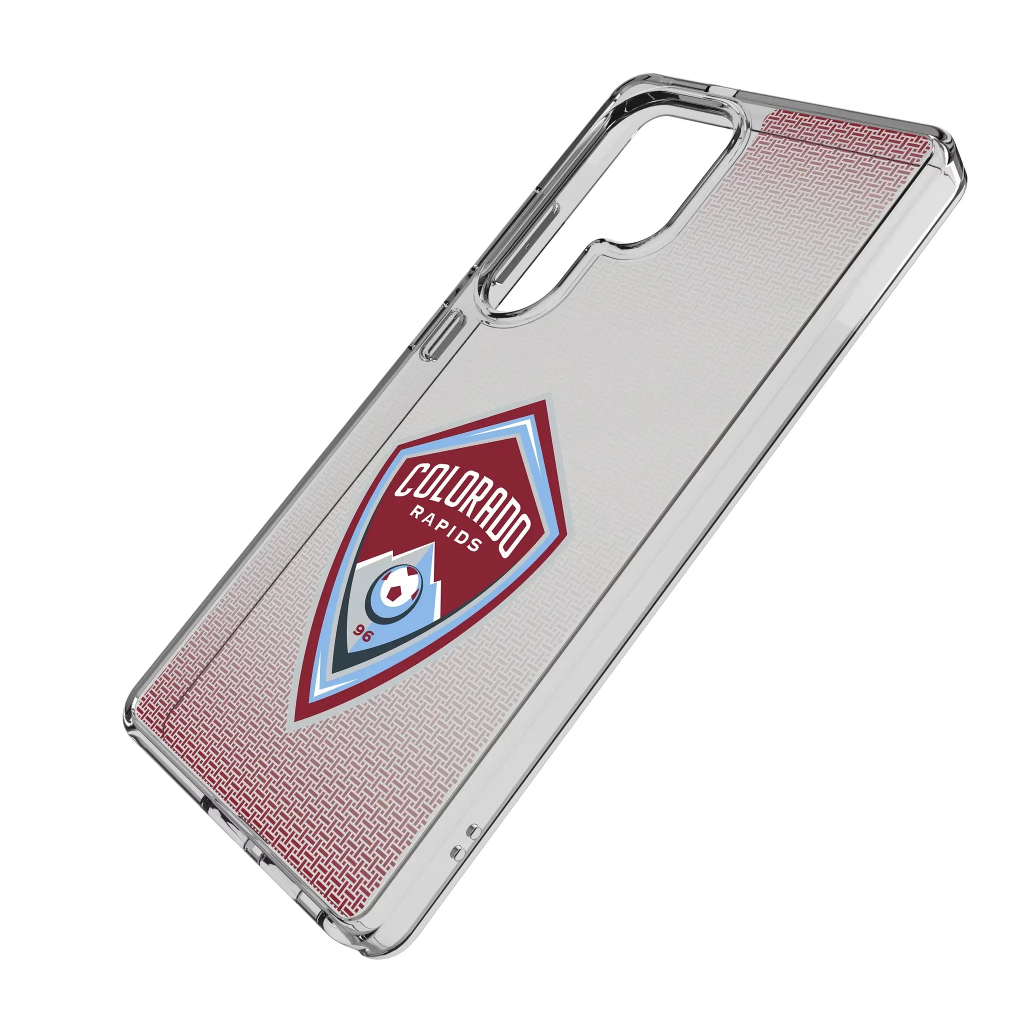Colorado Rapids Linen Galaxy Clear Phone Case for Samsung Galaxy - Isometric View#Device_Galaxy S25 Ultra