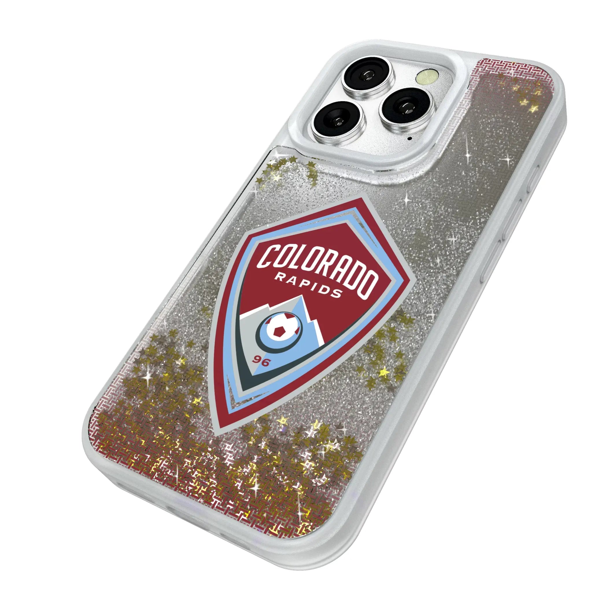 Colorado Rapids Linen iPhone Glitter Phone Case for Apple iPhone - Isometric View