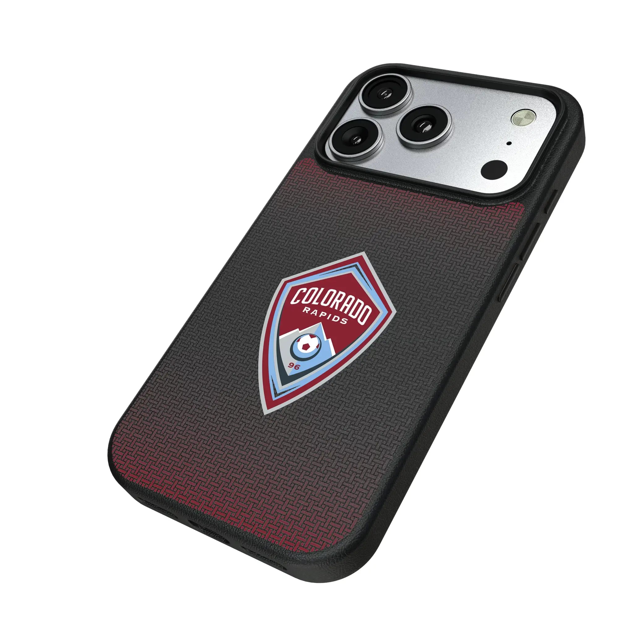 Colorado Rapids Linen iPhone MagSafe Compatible Phone Case for Apple iPhone - Isometric View#Device_iPhone 17 Pro