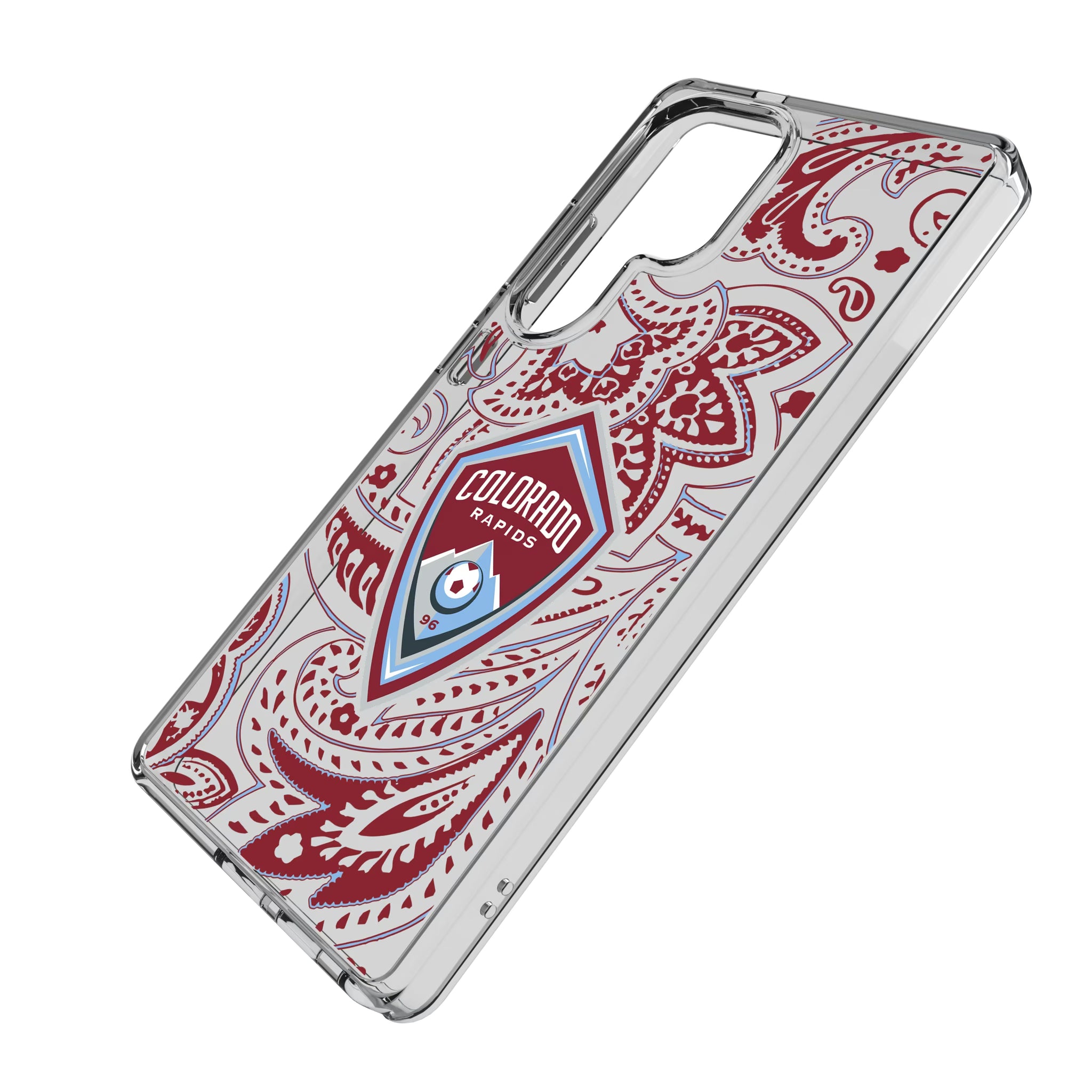 Colorado Rapids Paisley Galaxy Clear Phone Case for Samsung Galaxy - Isometric View