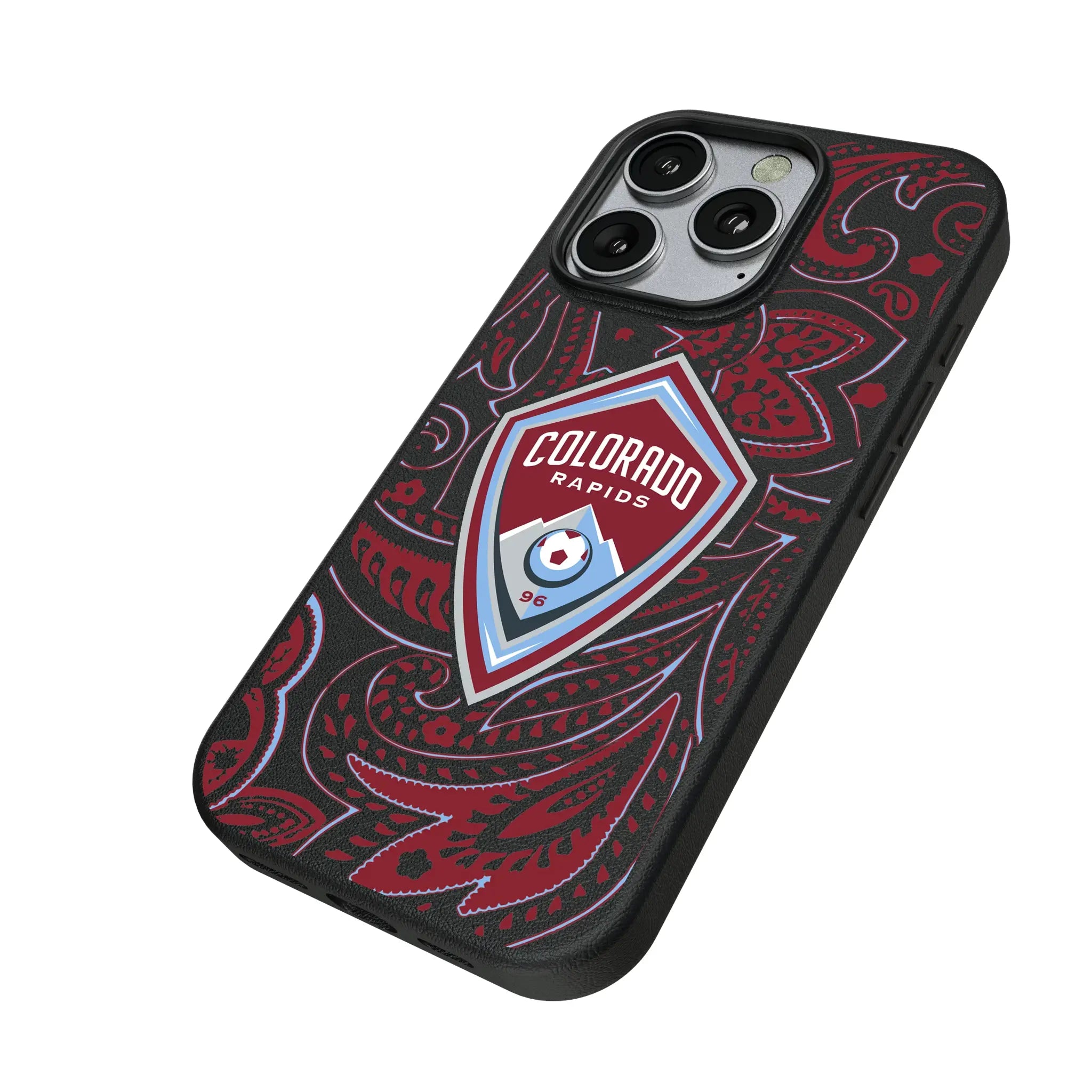 Colorado Rapids Paisley iPhone MagSafe Compatible Phone Case for Apple iPhone - Isometric View