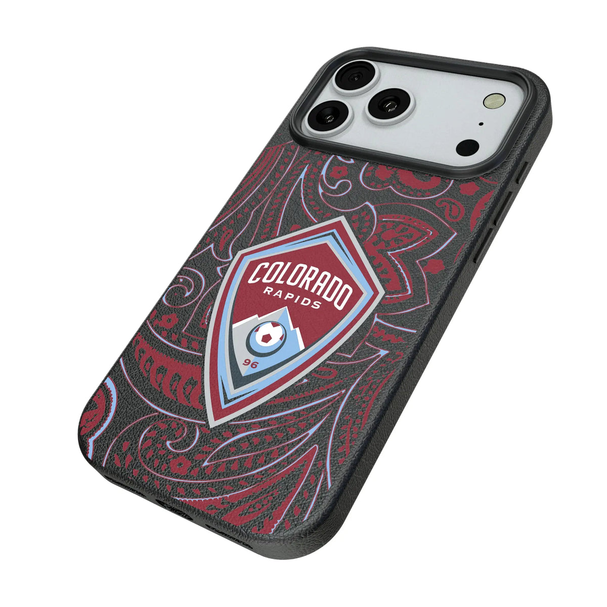 Colorado Rapids Paisley iPhone MagSafe Compatible Phone Case for Apple iPhone - Isometric View#Device_iPhone 18 Pro Max