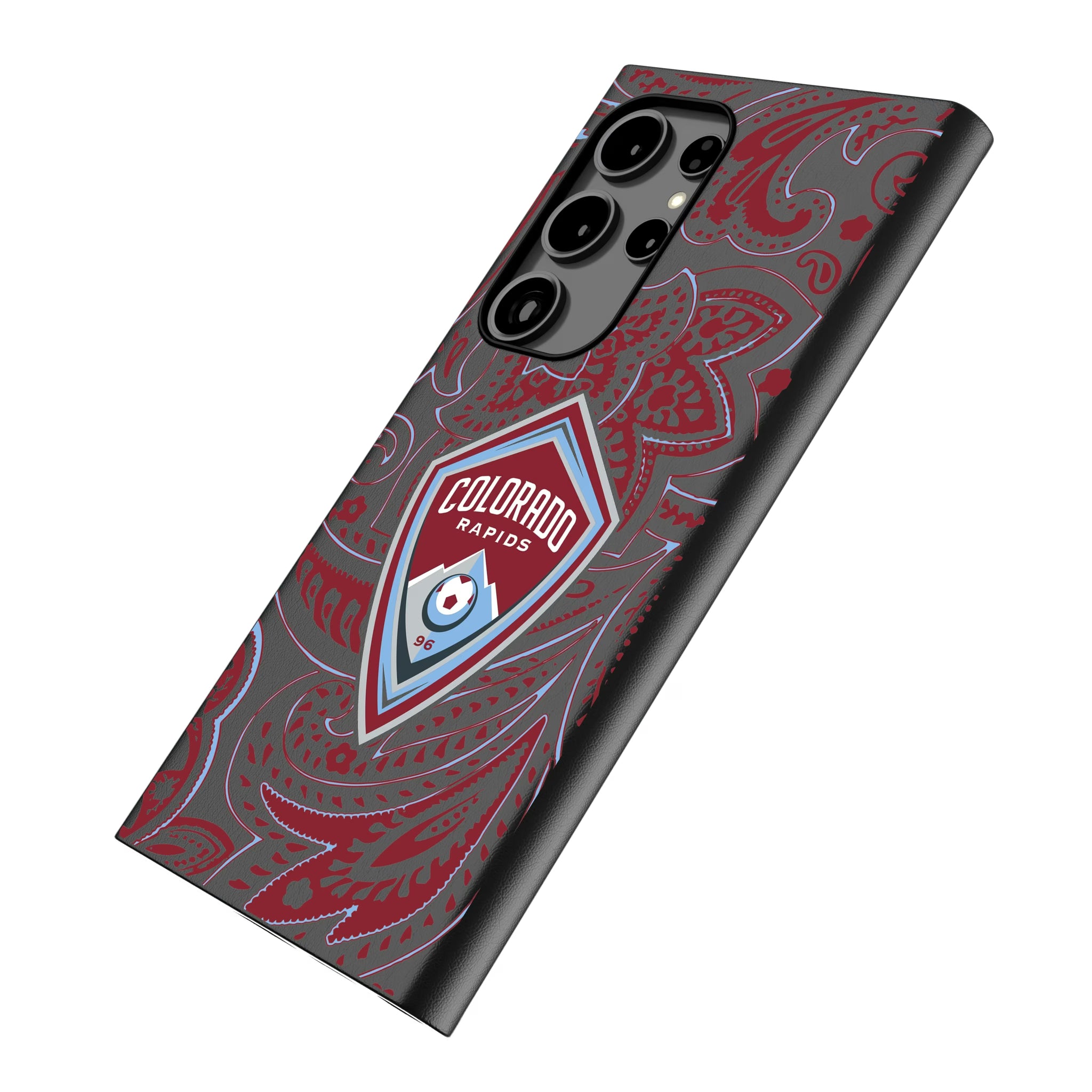 Colorado Rapids Paisley Galaxy MagSafe Compatible Phone Case for Samsung Galaxy - Isometric View