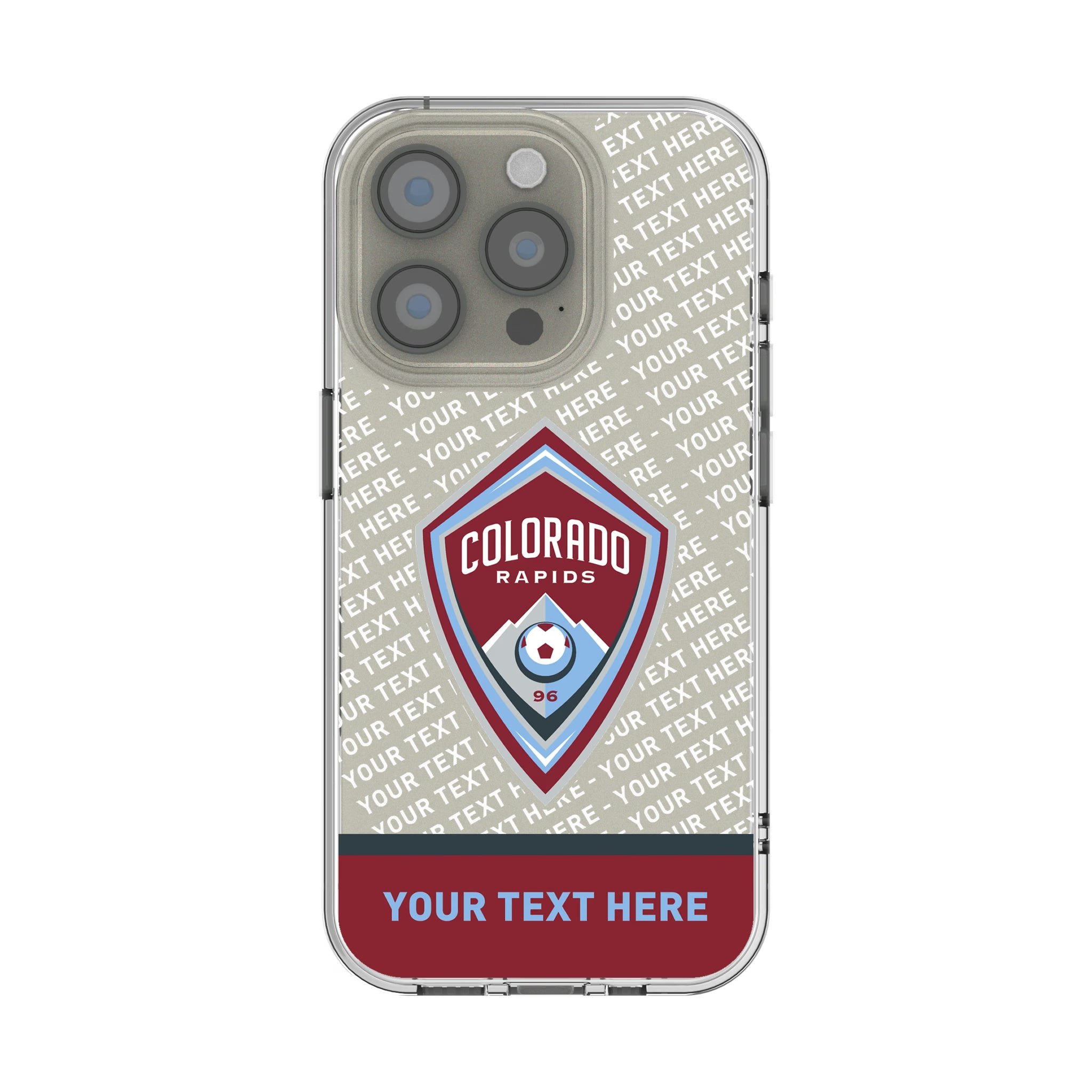 Colorado Rapids Personalized EndZone Plus iPhone Clear Phone Case for Apple iPhone