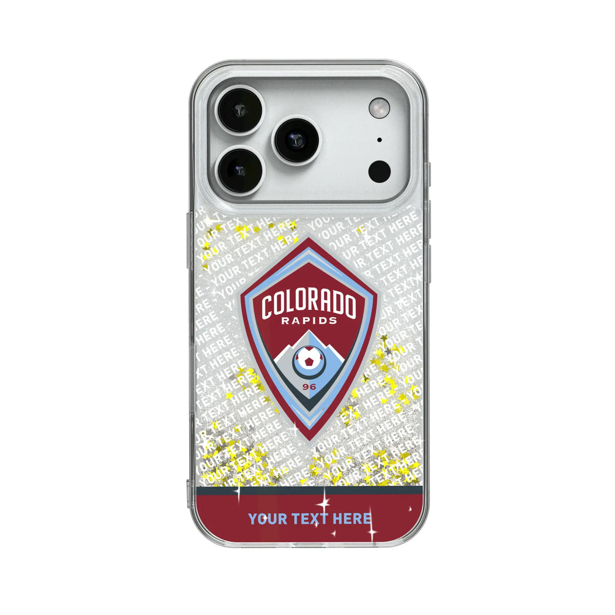 Colorado Rapids Personalized EndZone Plus Glitter Phone Case for Apple iPhone