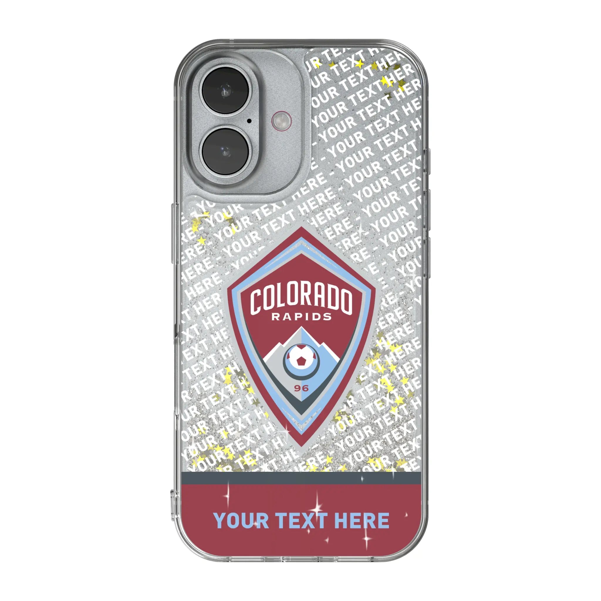 Colorado Rapids Personalized EndZone Plus iPhone Glitter Phone Case for Apple iPhone