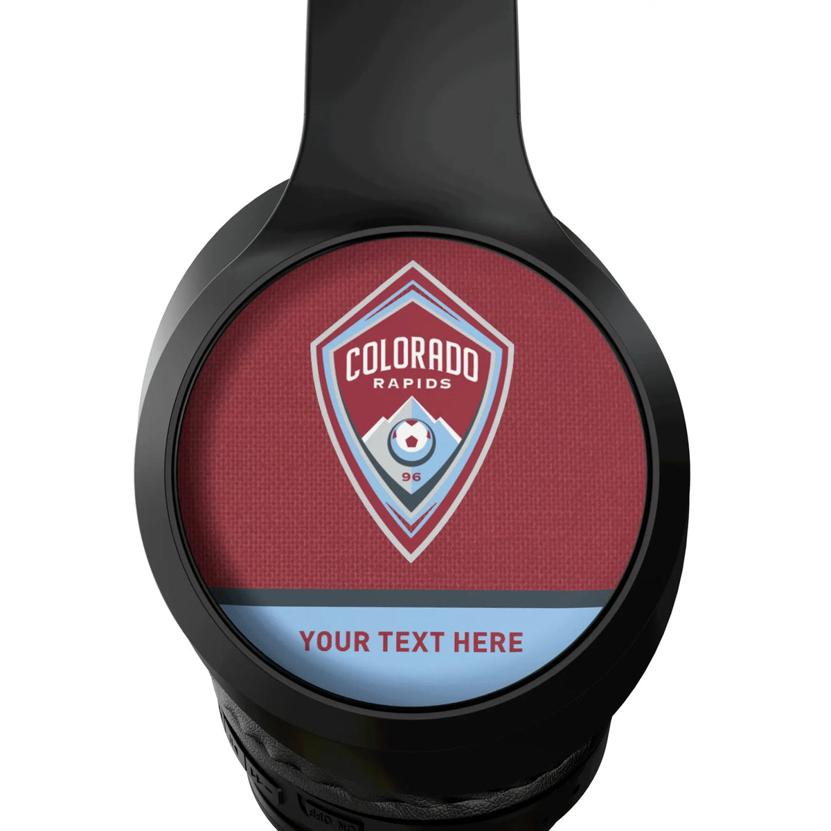 Colorado Rapids Personalized Endzone Solid Wireless Over-Ear Headphones With Case - Detail