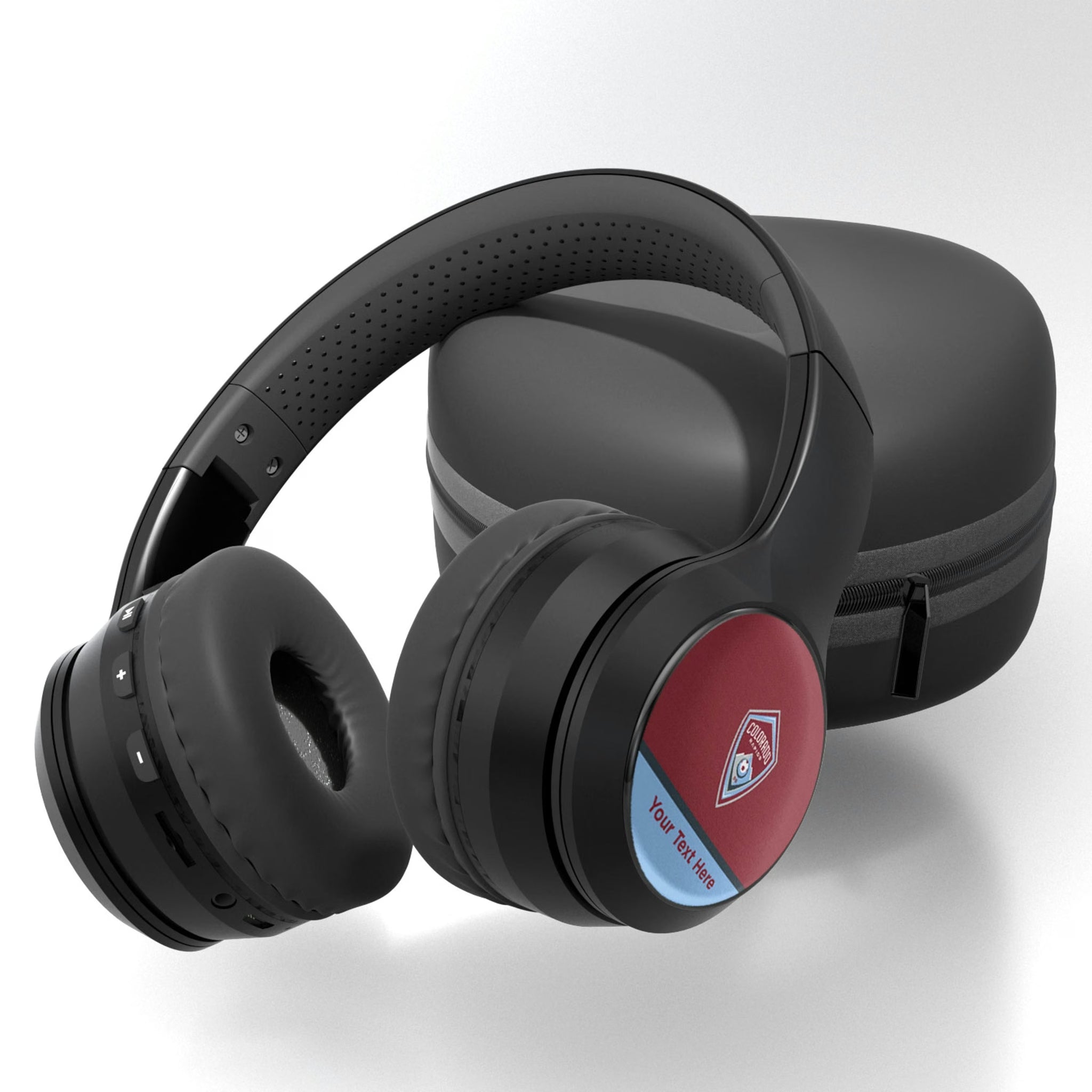 Colorado Rapids Personalized Endzone Solid Wireless Over-Ear BT Headphones With Case