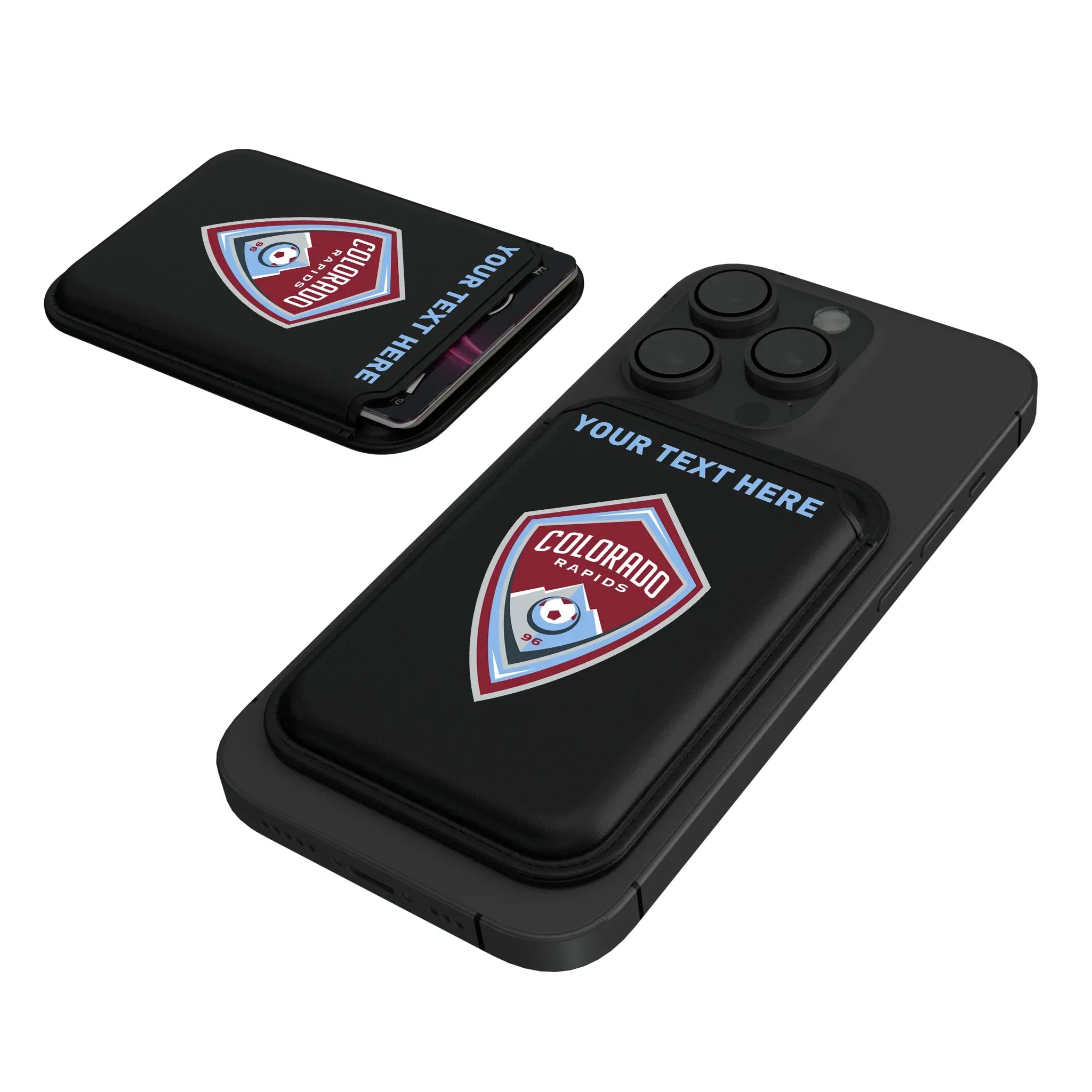 Colorado Rapids Personalized Insignia Black Magnetic Credit Card Wallet