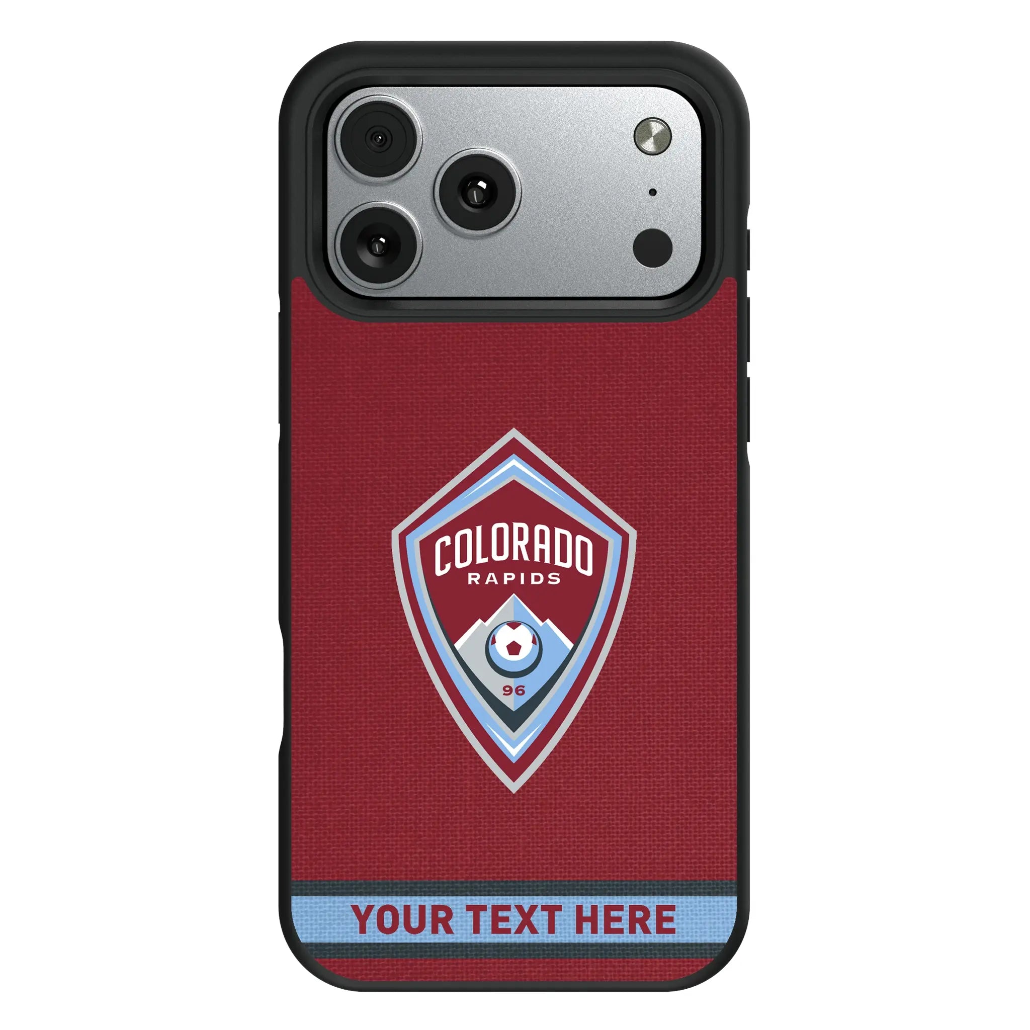 Colorado Rapids Personalized Stripe iPhone Bump Phone Case for Apple iPhone#Device_iPhone 17 Pro Max