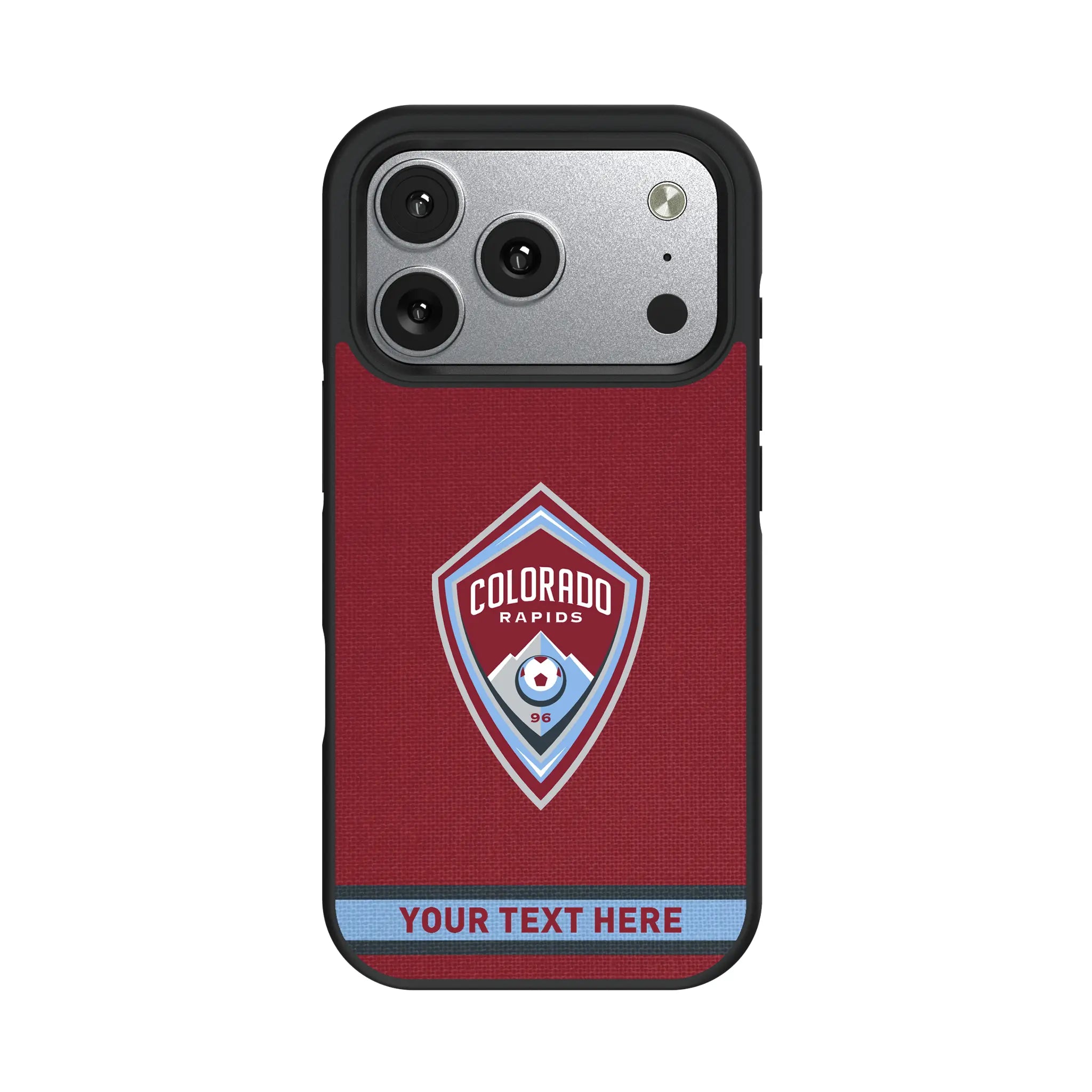 Colorado Rapids Personalized Stripe iPhone Bump Phone Case for Apple iPhone#Device_iPhone 17 Pro
