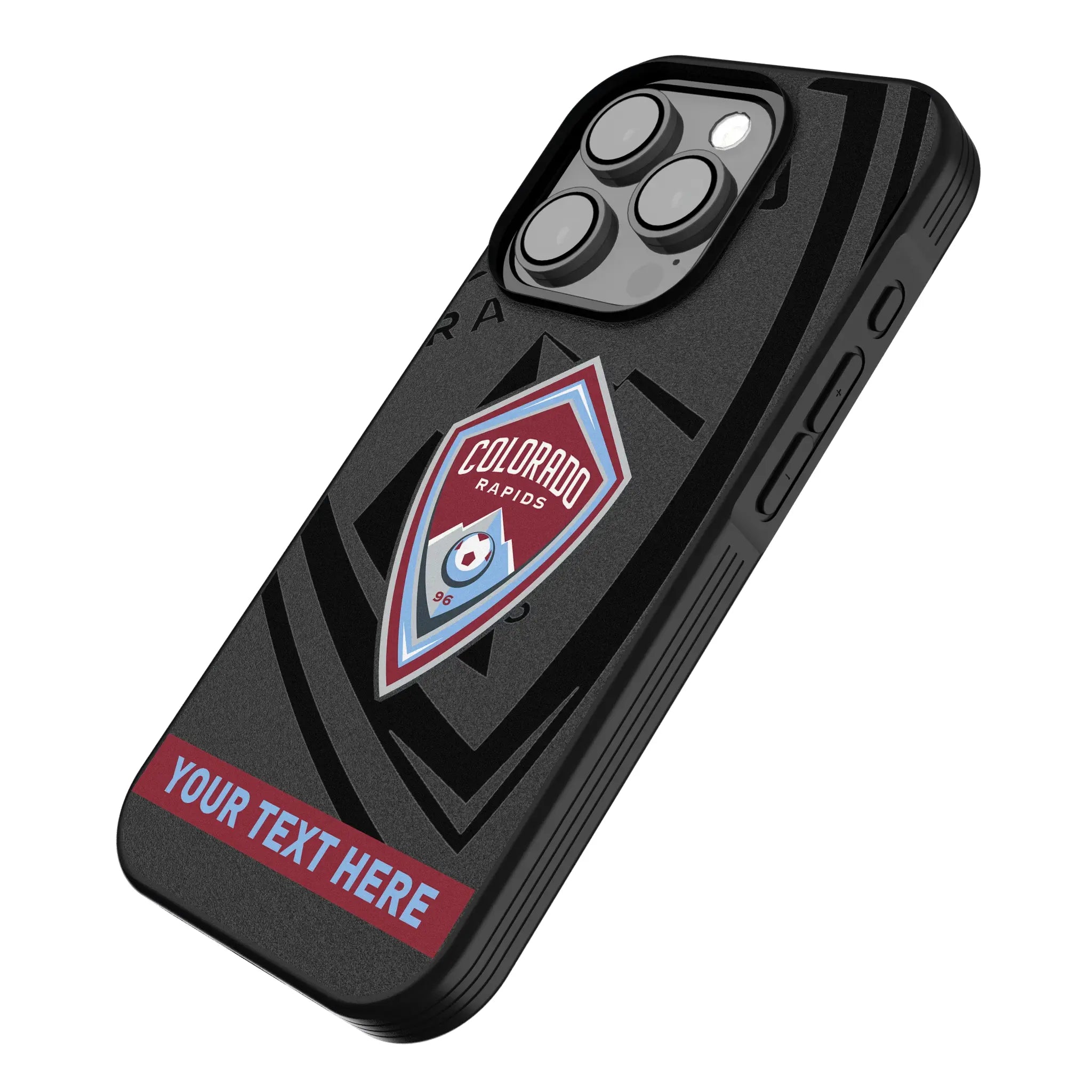 Colorado Rapids Personalized Tilt iPhone Bump Phone Case for Apple iPhone - Isometric View