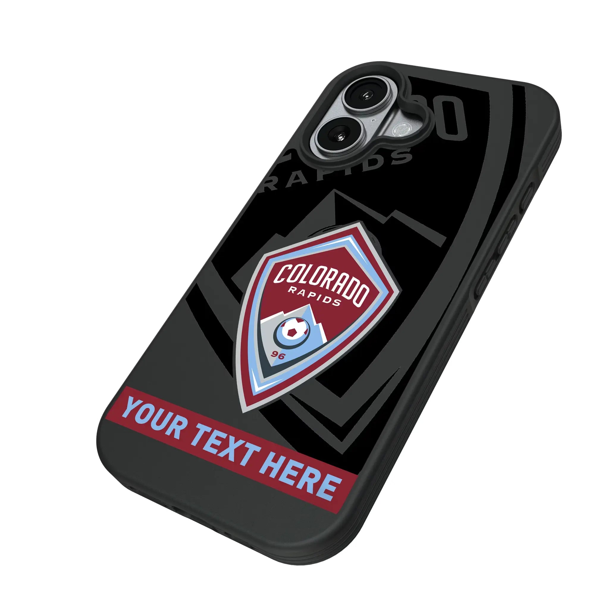 Colorado Rapids Personalized Tilt iPhone Bump Phone Case for Apple iPhone - Isometric View#Device_iPhone 17