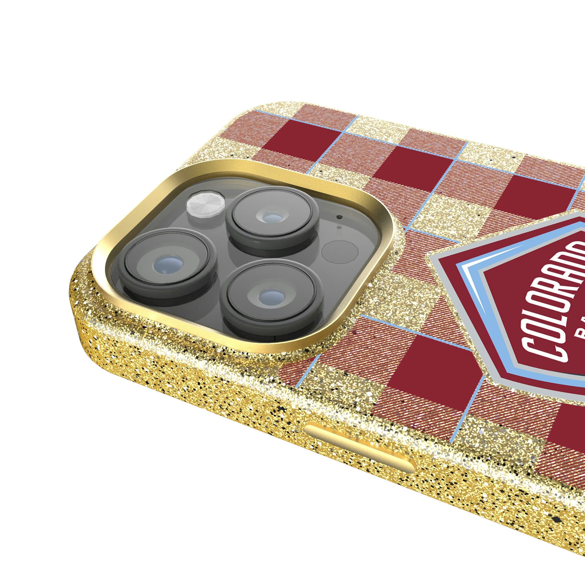 Colorado Rapids Plaid iPhone Bling Phone Case for Apple iPhone - Detail