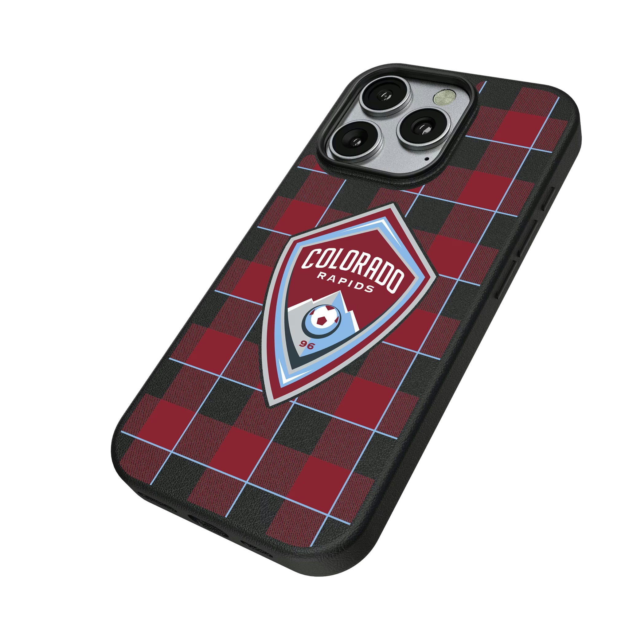 Colorado Rapids Plaid iPhone MagSafe Compatible Phone Case for Apple iPhone - Isometric View