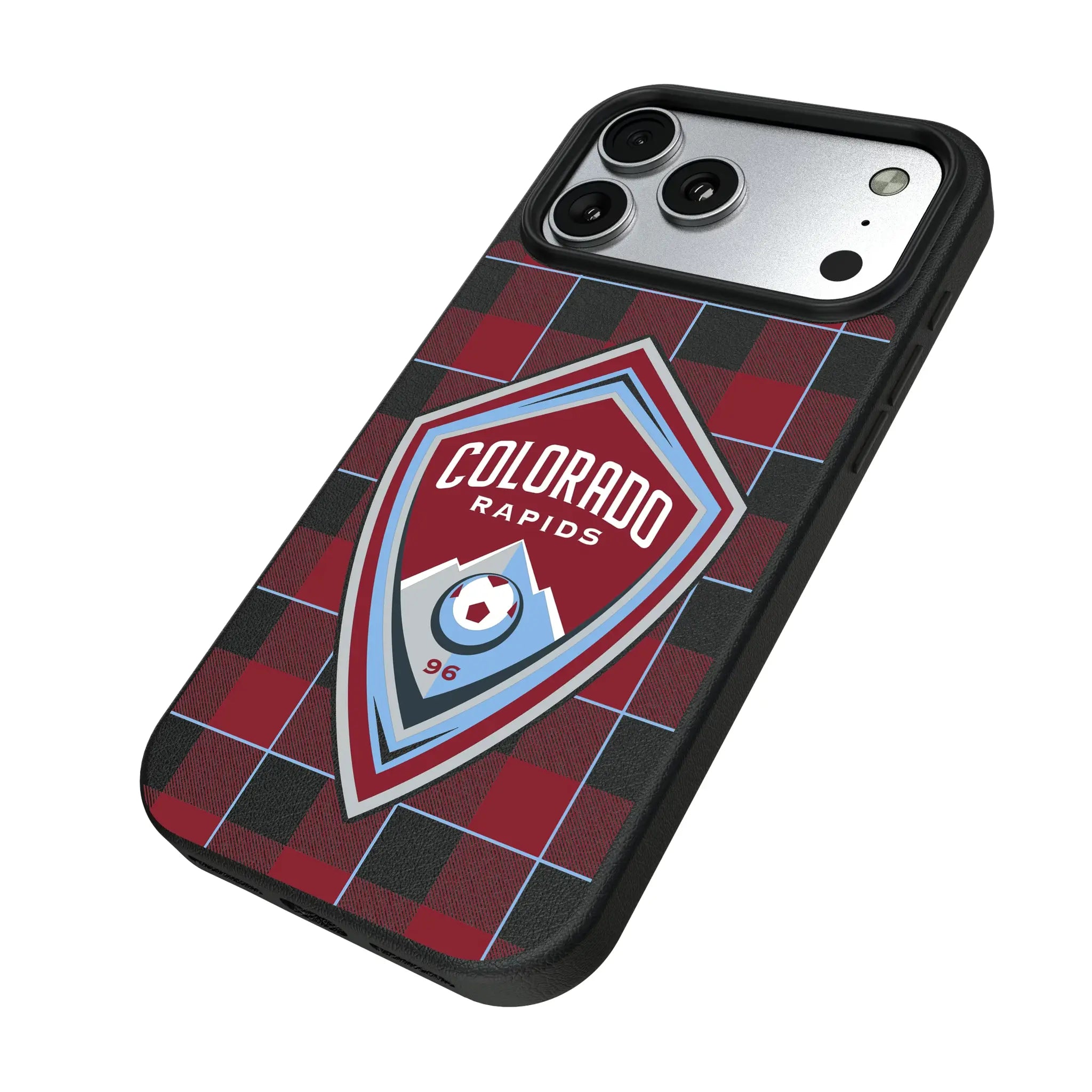 Colorado Rapids Plaid iPhone MagSafe Compatible Phone Case for Apple iPhone - Isometric View#Device_iPhone 17 Pro Max