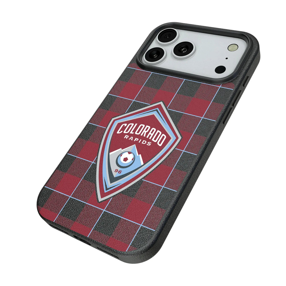 Colorado Rapids Plaid iPhone MagSafe Compatible Phone Case for Apple iPhone - Isometric View#Device_iPhone 18 Pro Max