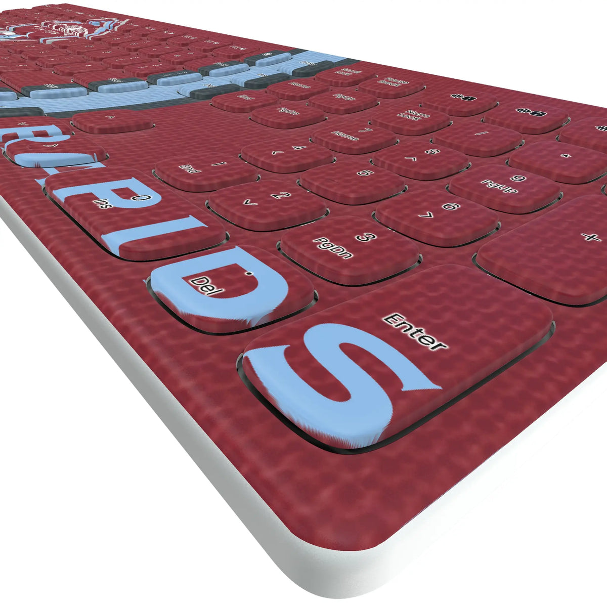 Colorado Rapids Stripe KKB605 Curved Wireless Keyboard - Detail