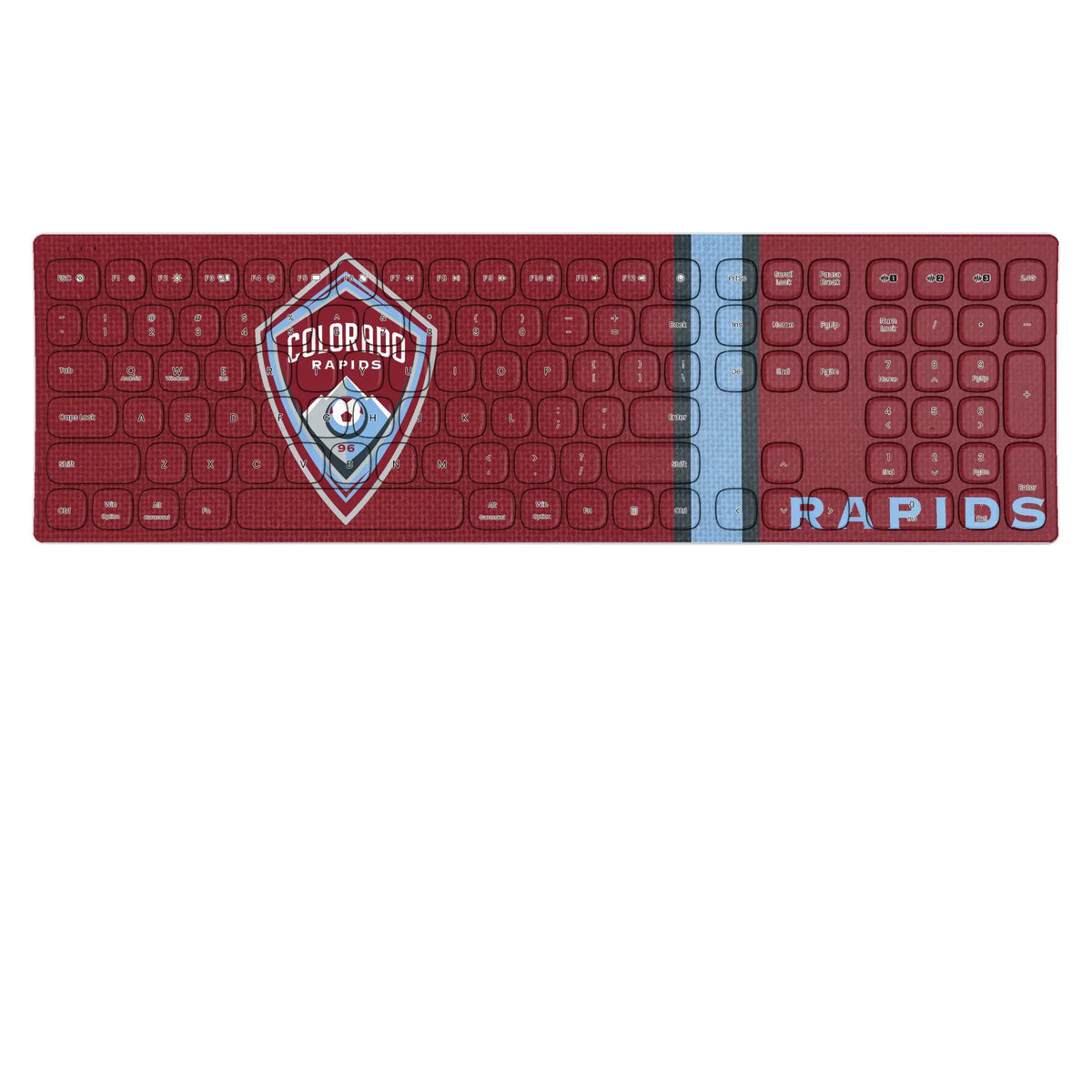 Colorado Rapids Stripe KKB605 Curved Wireless Keyboard