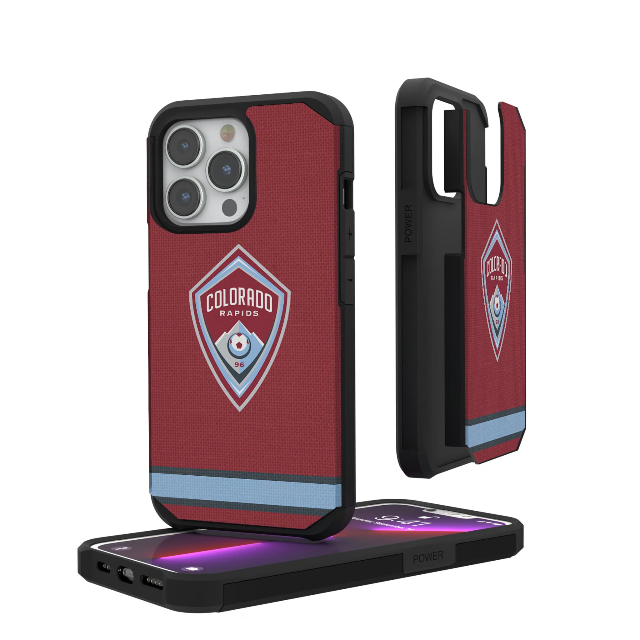 Colorado Rapids Stripe iPhone Rugged Phone Case for Apple iPhone