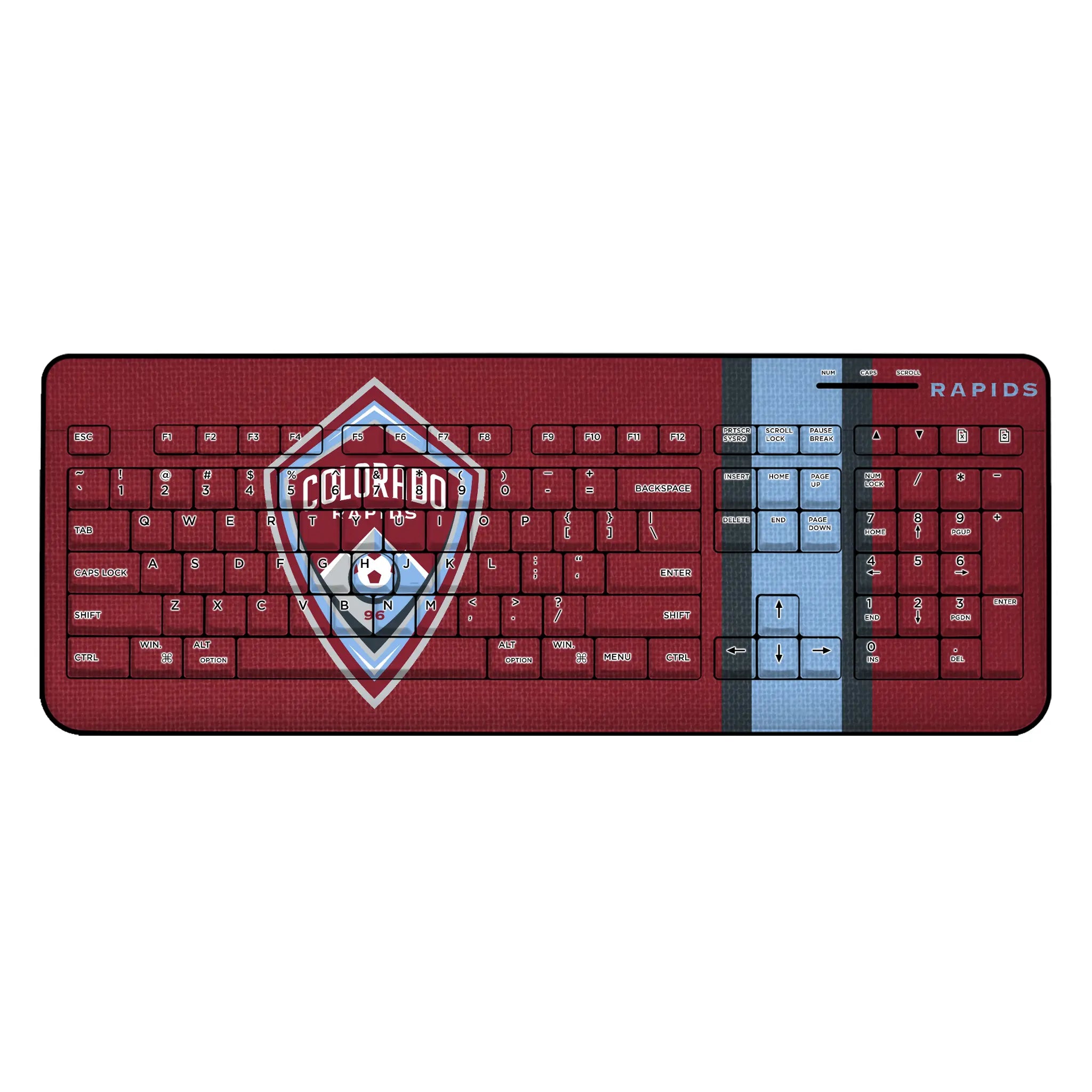 Colorado Rapids Stripe Wireless USB Keyboard