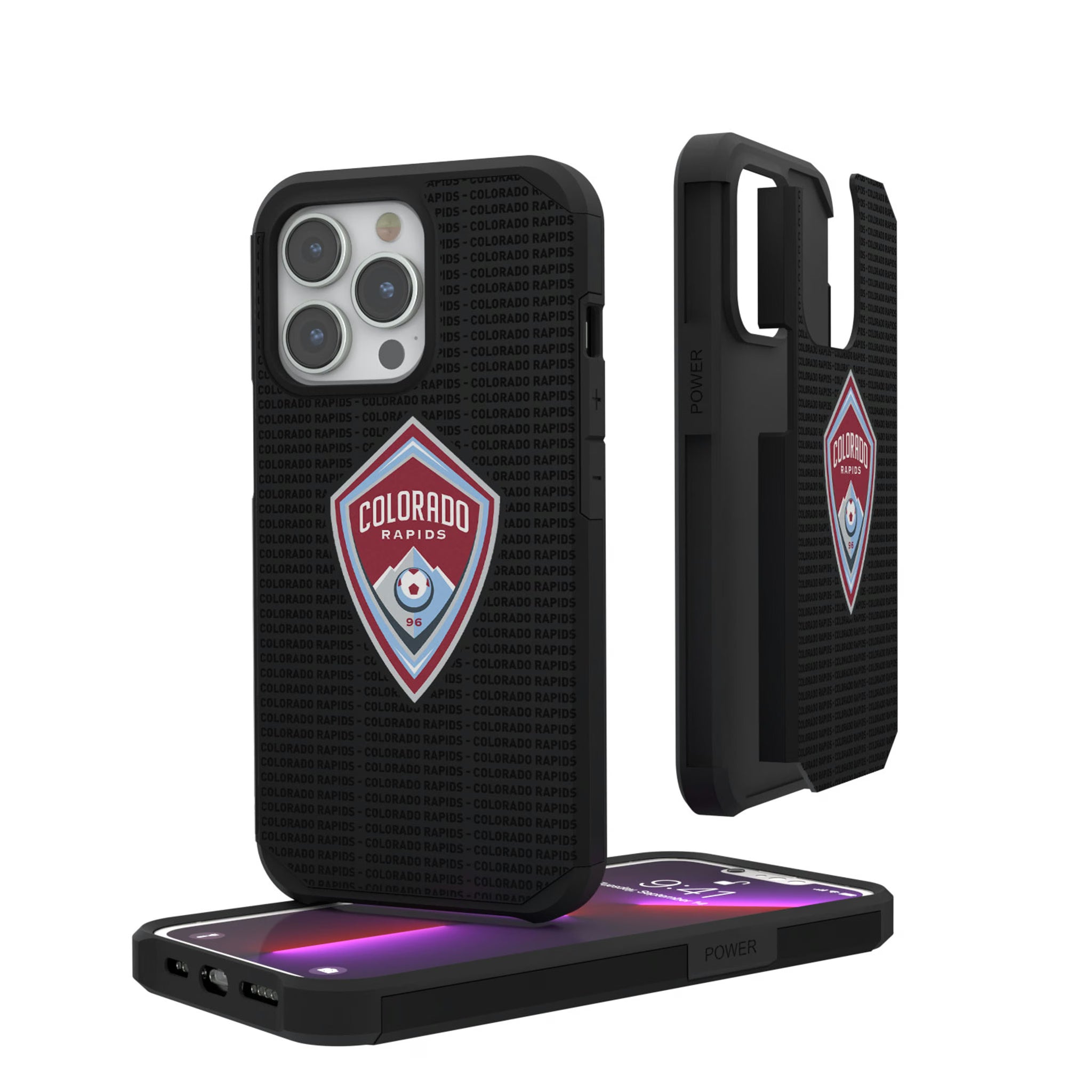 Colorado Rapids Text Backdrop iPhone Rugged Phone Case for Apple iPhone