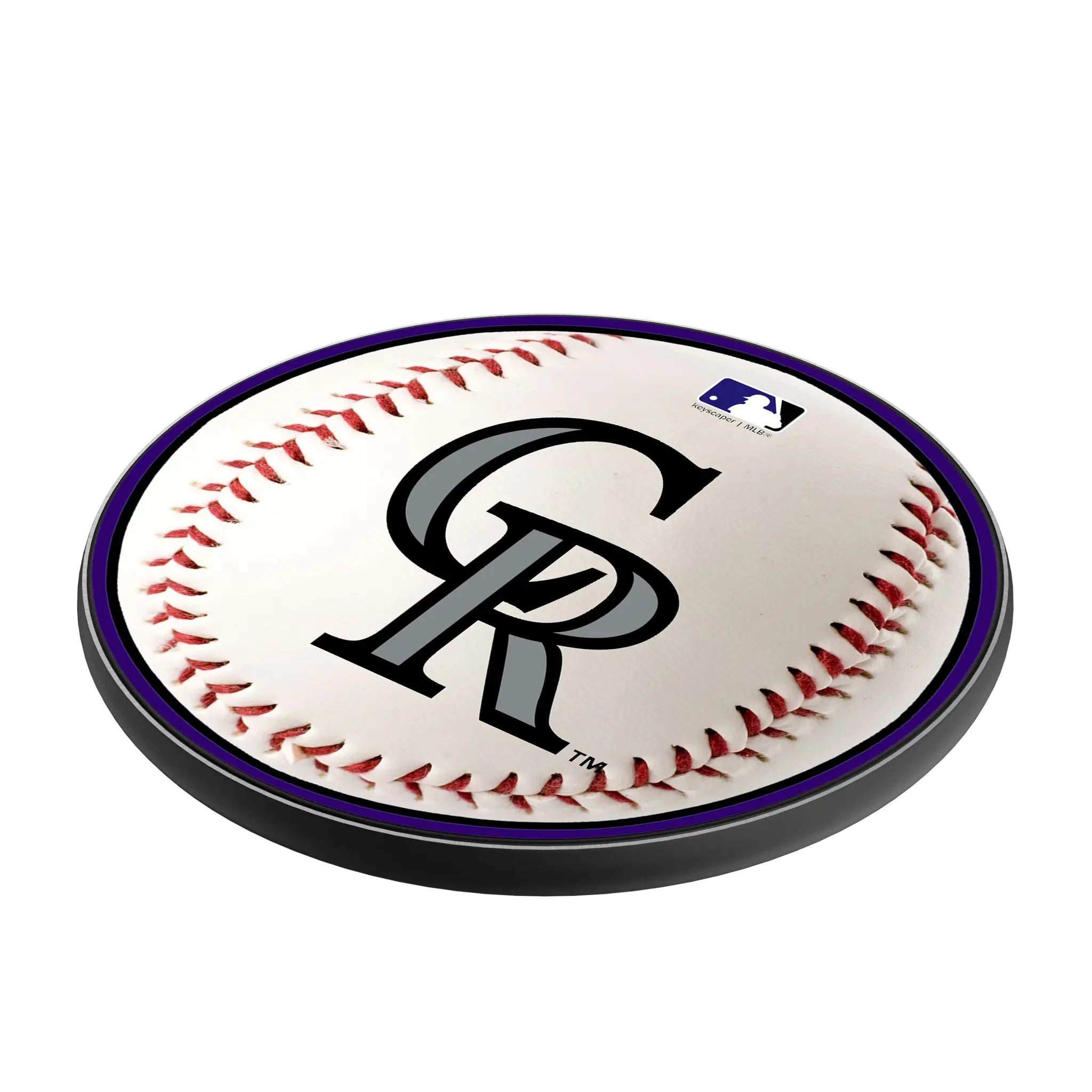 Colorado Rockies Baseball 15-Watt Wireless Charger - Isometric View