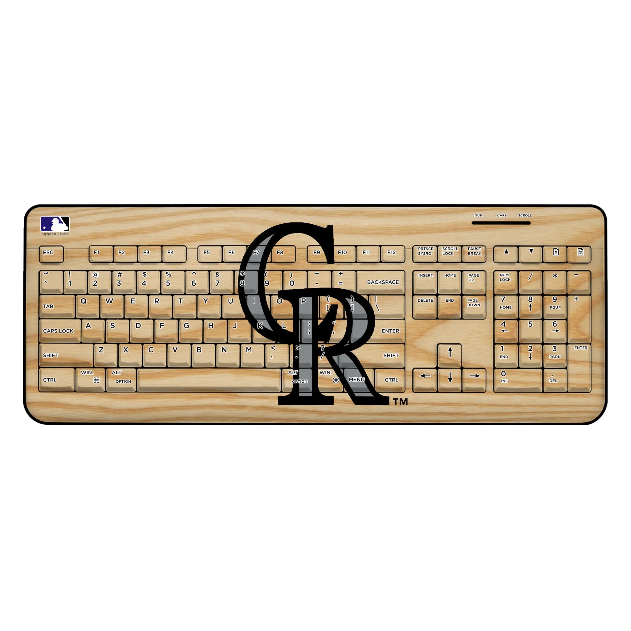 Colorado Rockies Baseball Bat Wireless USB Keyboard