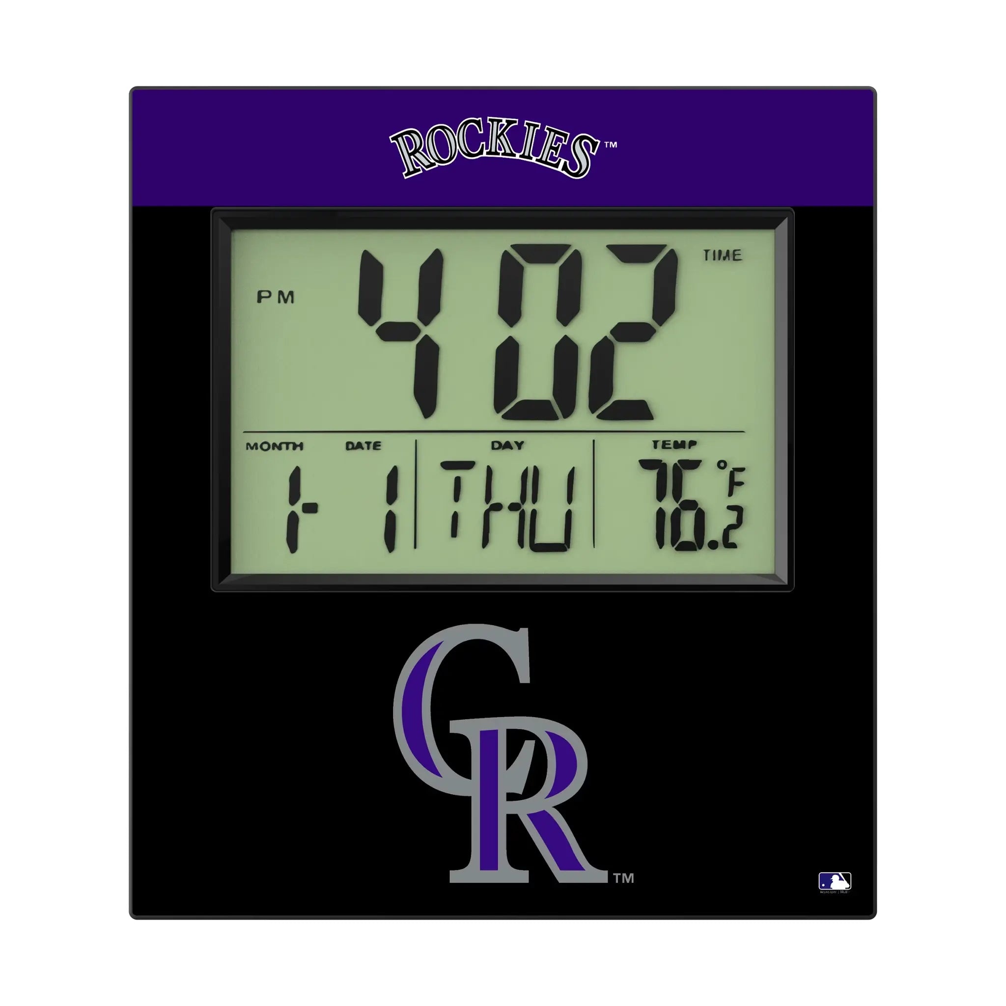 Colorado Rockies Color Block Wall Clock