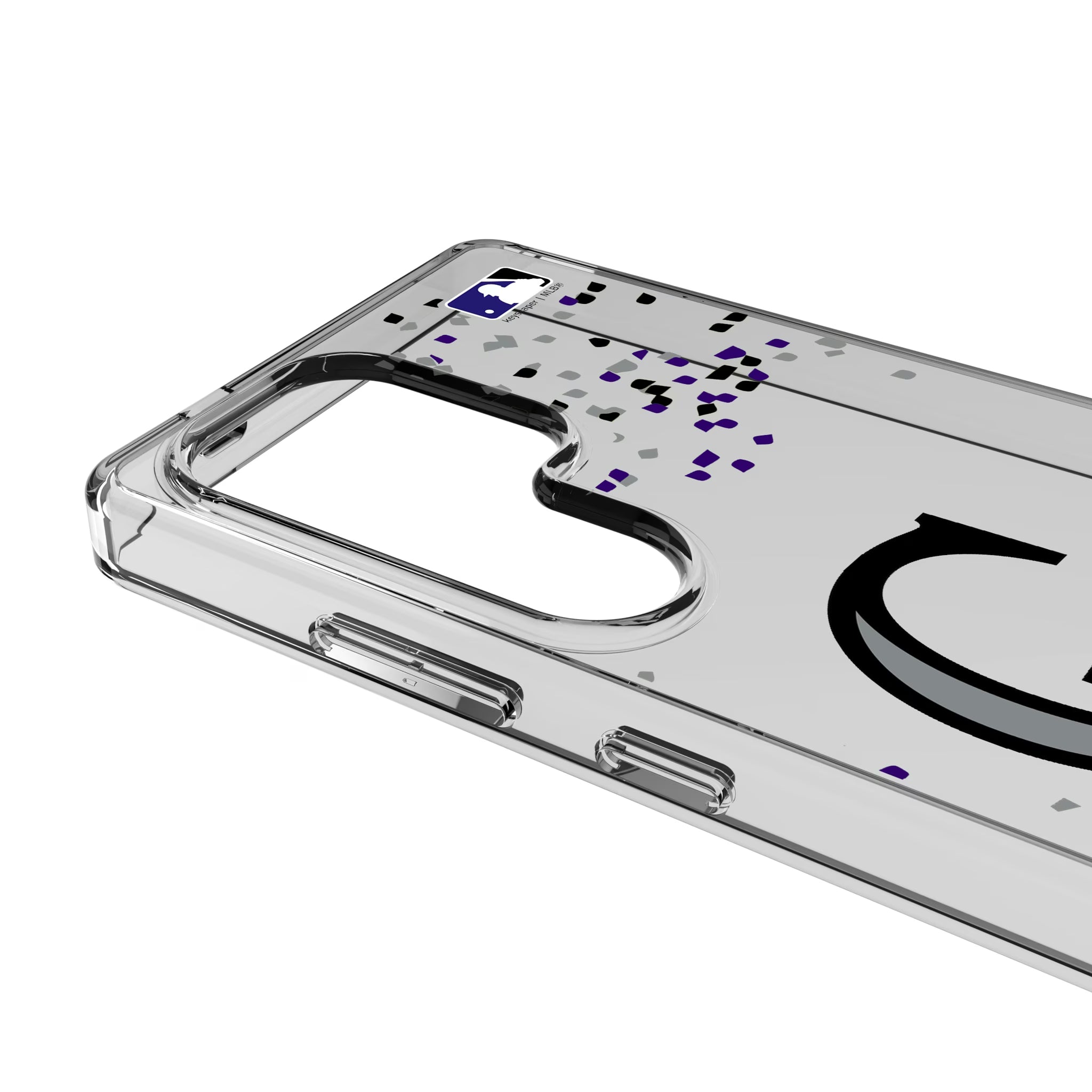 Colorado Rockies Confetti Galaxy Clear Phone Case for Samsung Galaxy - Detail