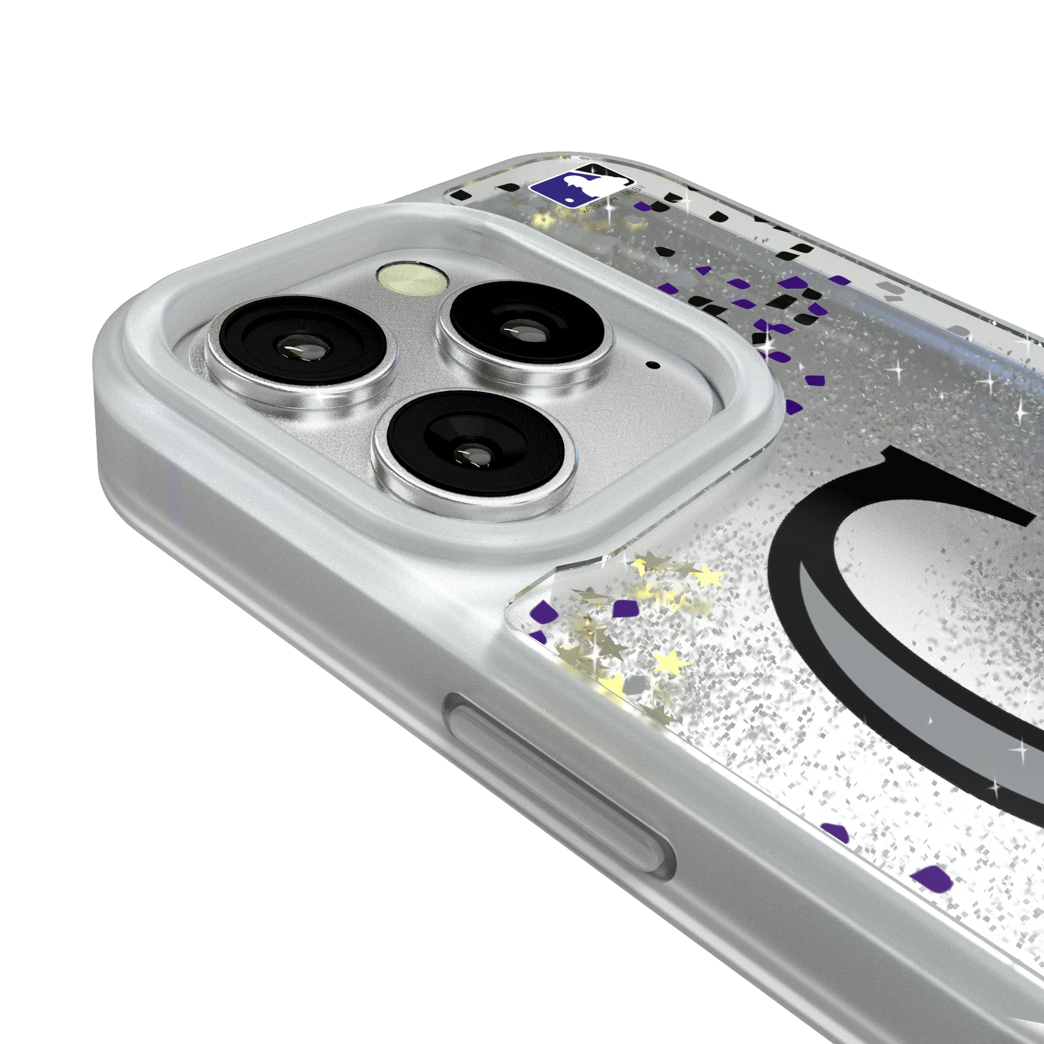 Colorado Rockies Confetti iPhone Glitter Phone Case for Apple iPhone - Detail#Device_iPhone 16 Pro