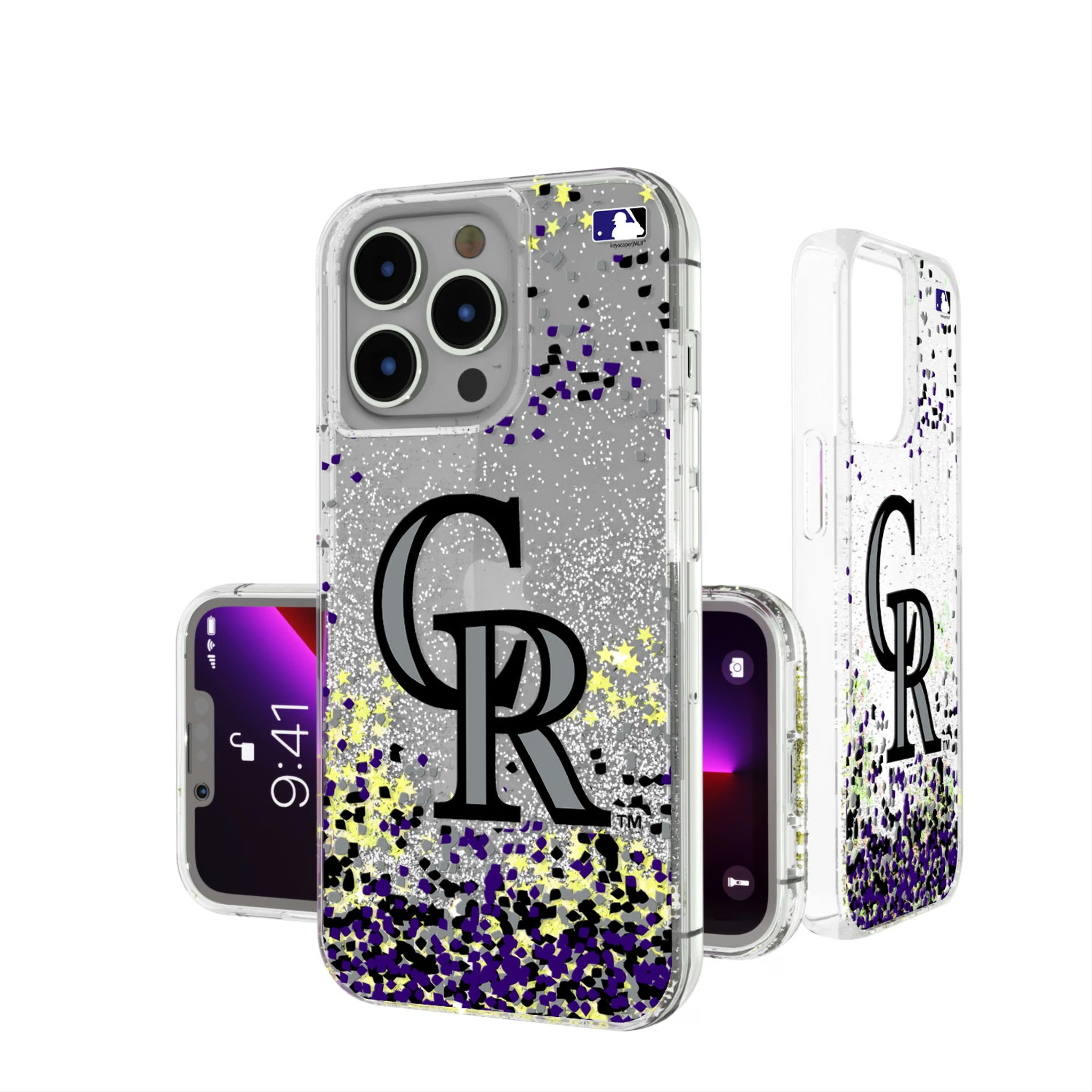 Colorado Rockies Confetti iPhone Glitter Phone Case for Apple iPhone