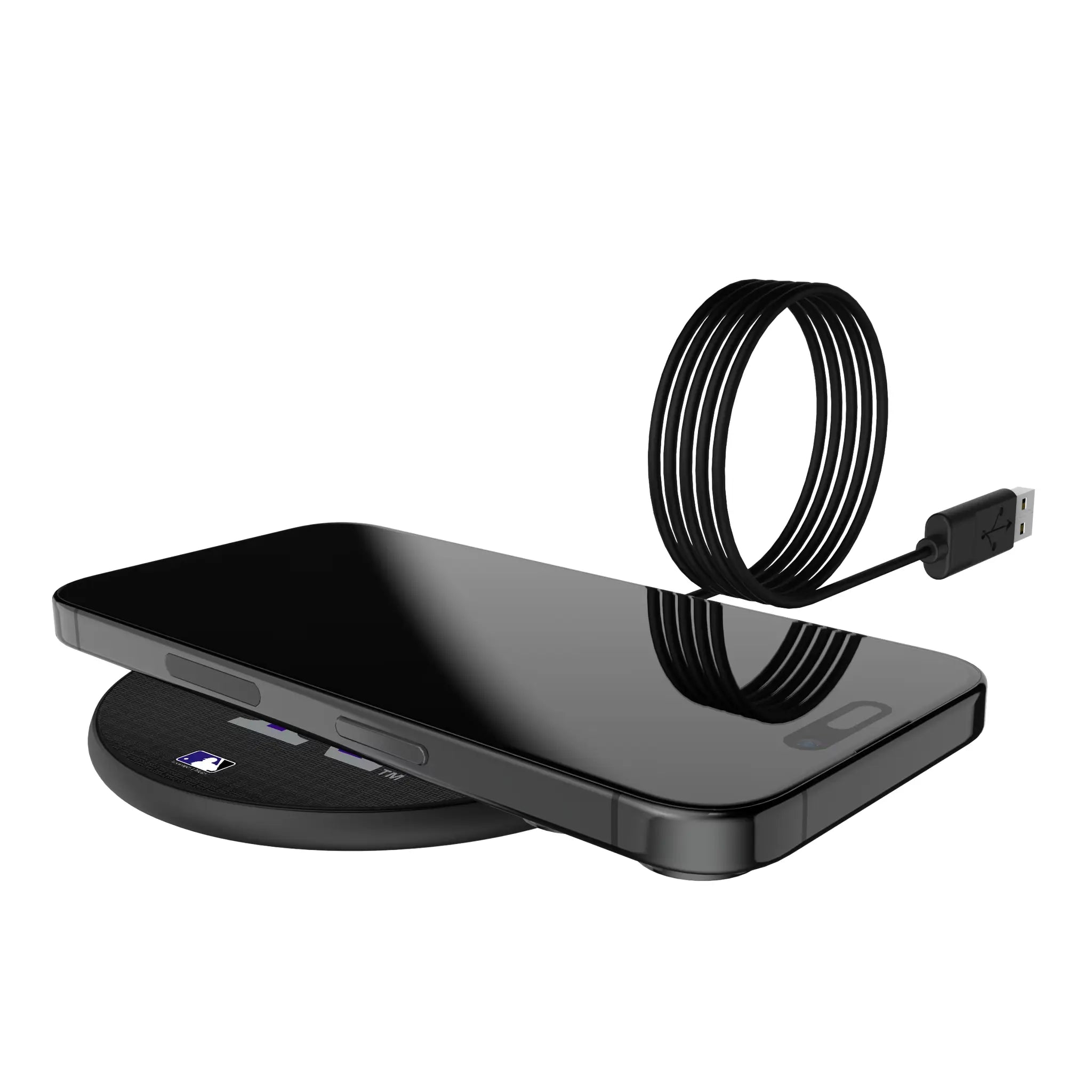 Colorado Rockies Linen 15-Watt Wireless Charger - Lifestyle