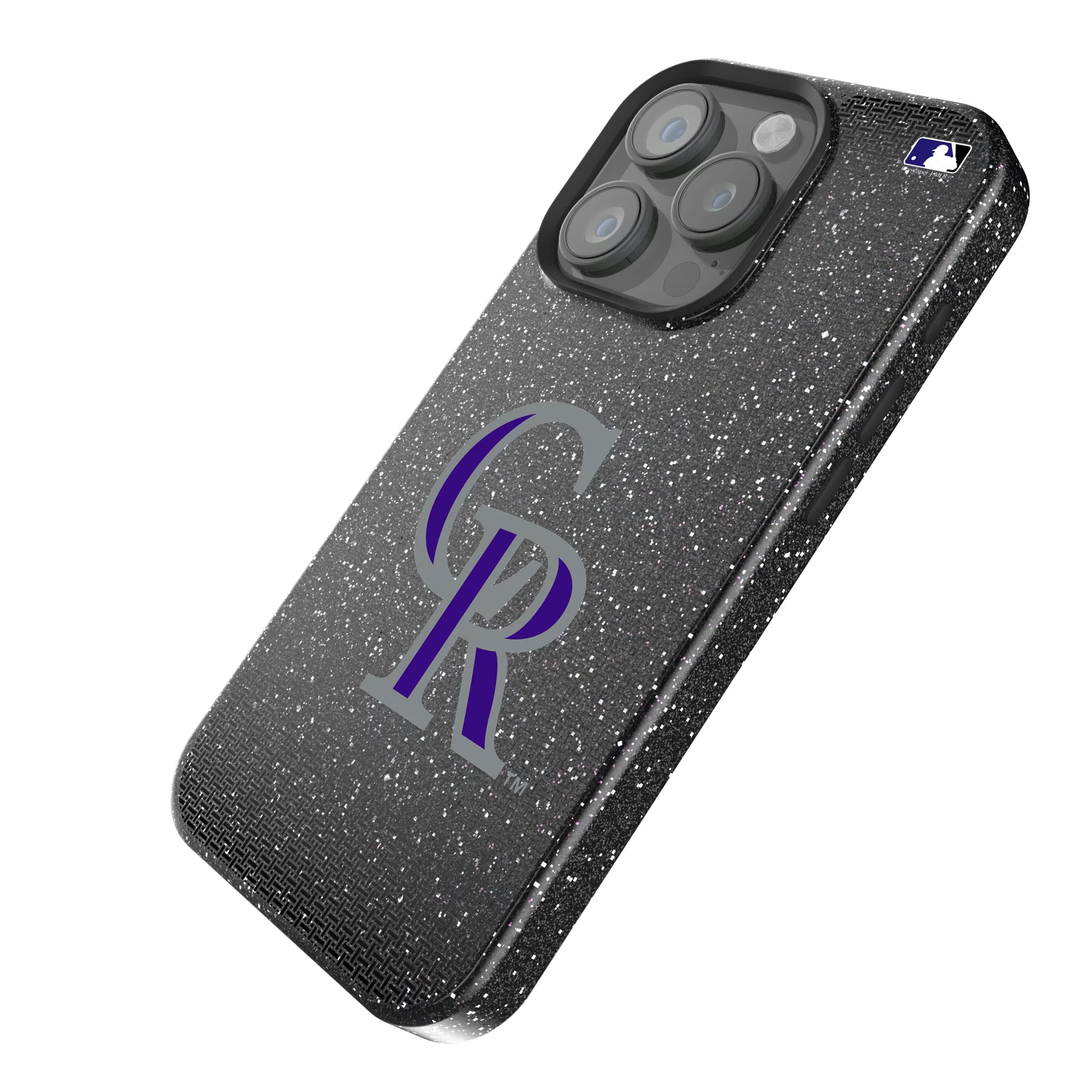 Colorado Rockies Linen iPhone Bling Phone Case for Apple iPhone - Isometric View