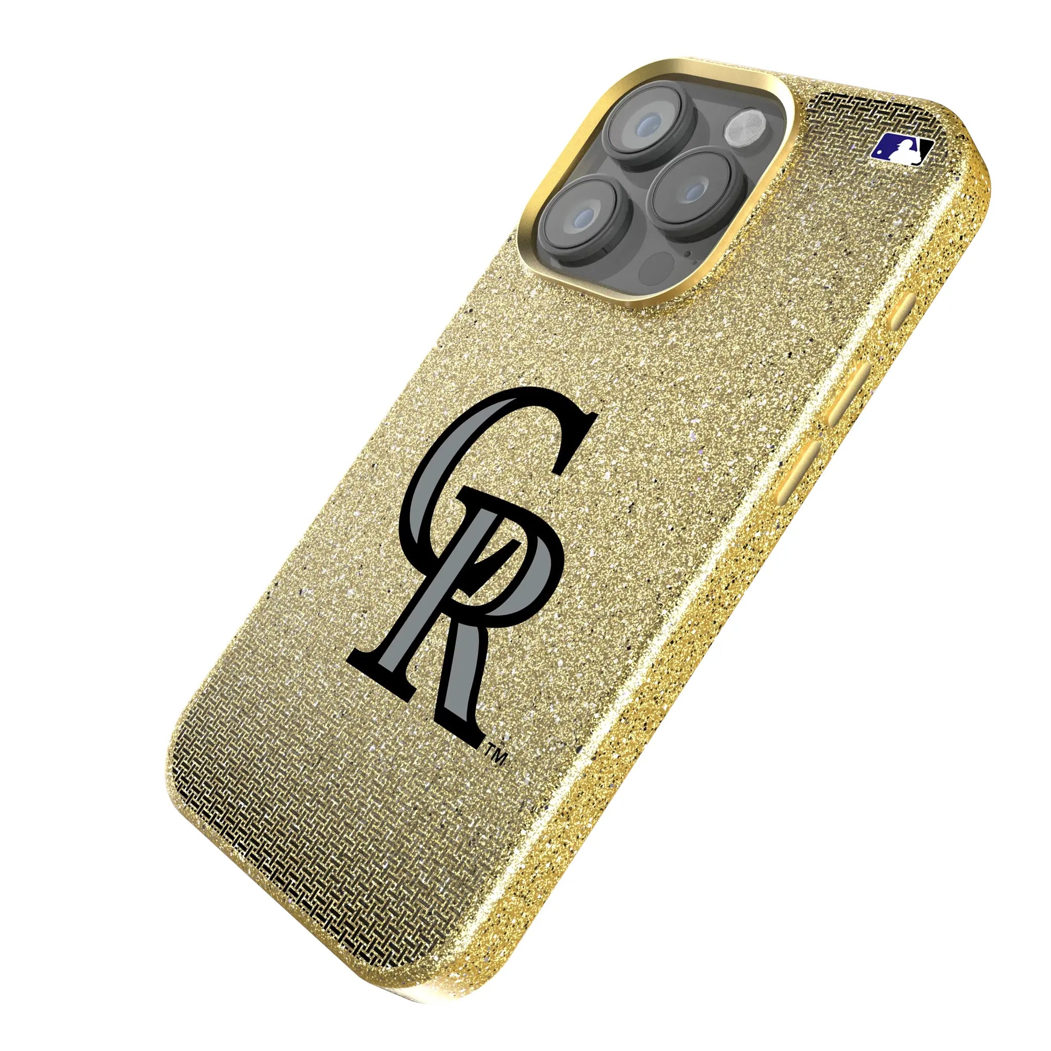 Colorado Rockies Linen iPhone Bling Phone Case for Apple iPhone - Isometric View