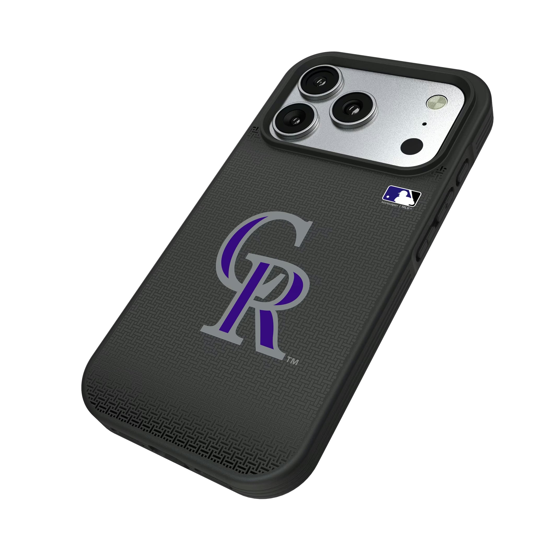 Colorado Rockies Linen iPhone Bump Phone Case for Apple iPhone - Isometric View#Device_iPhone 17 Pro