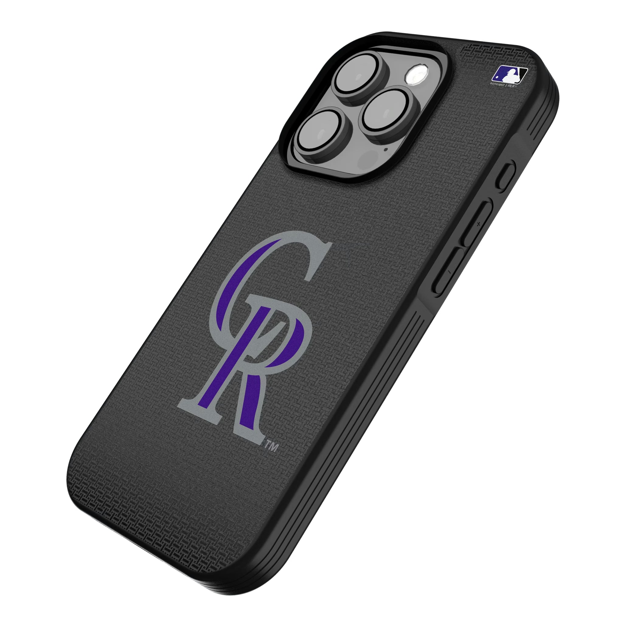Colorado Rockies Linen iPhone Bump Phone Case for Apple iPhone - Isometric View