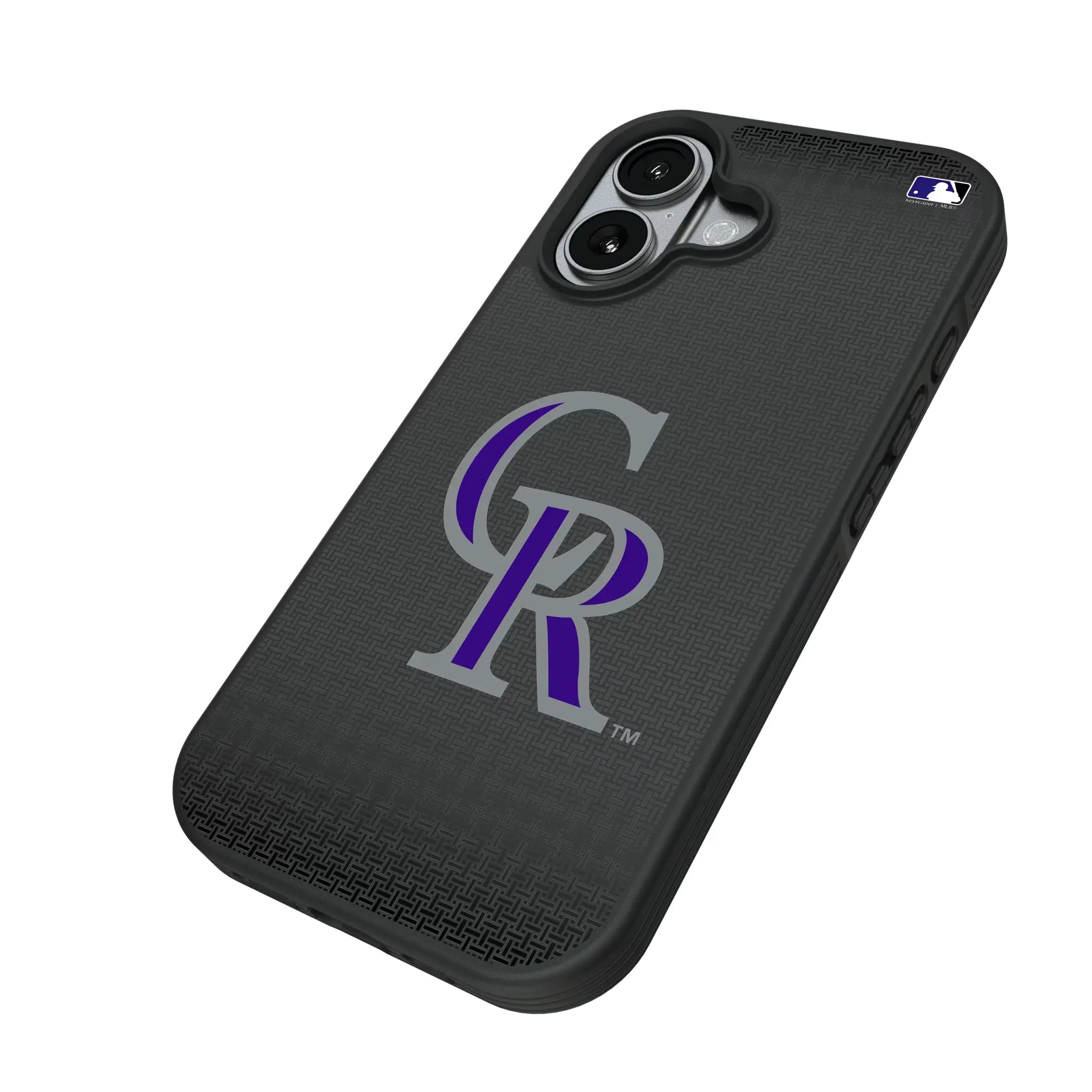 Colorado Rockies Linen iPhone Bump Phone Case for Apple iPhone - Isometric View#Device_iPhone 17