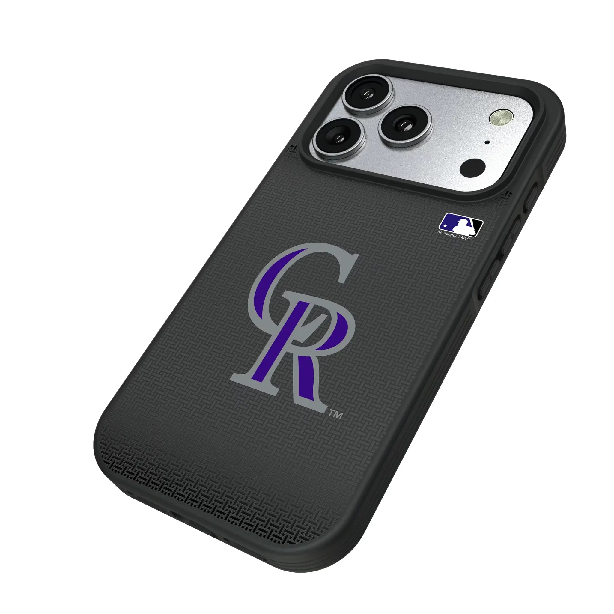 Colorado Rockies Linen iPhone Bump Phone Case for Apple iPhone - Isometric View#Device_iPhone 17 Pro