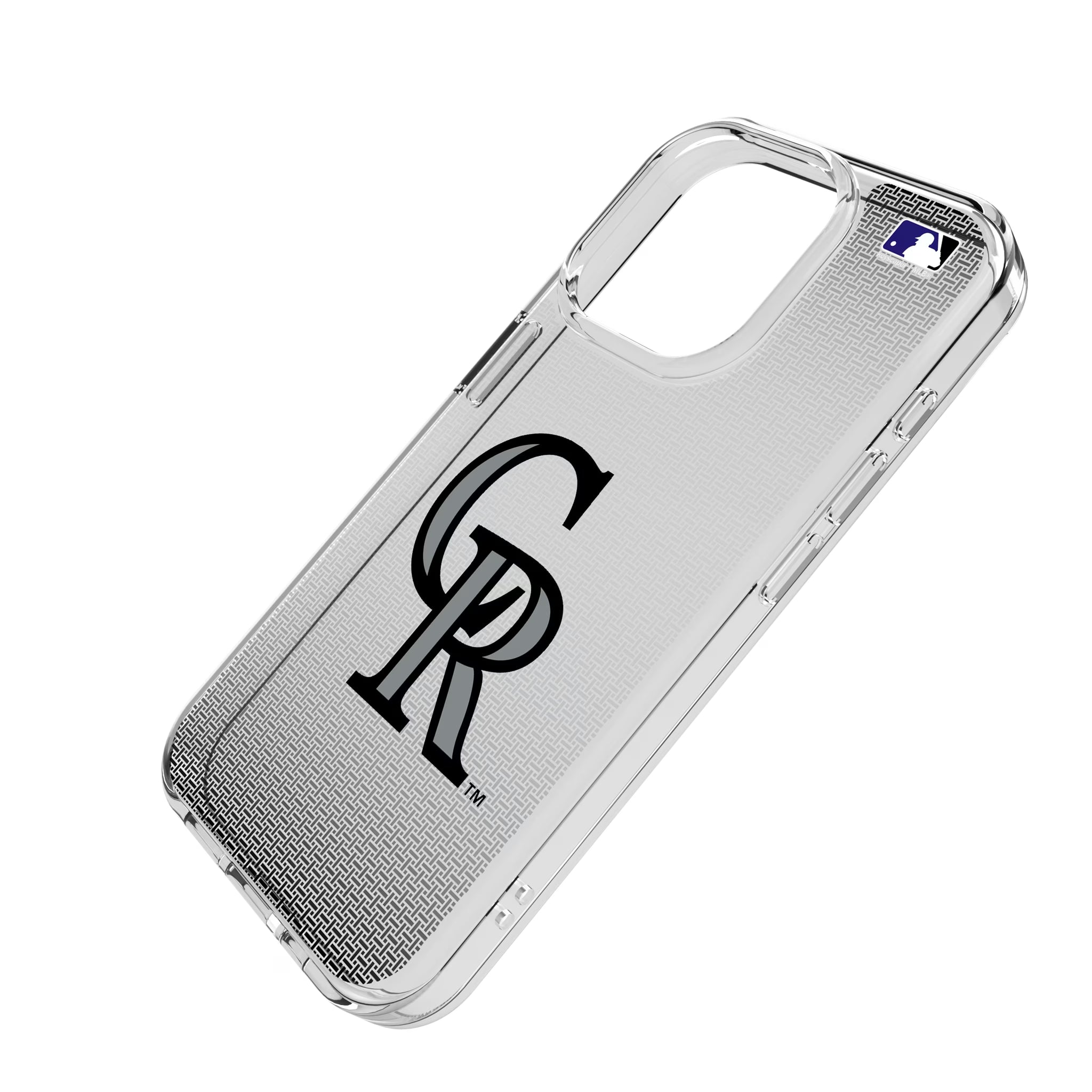 Colorado Rockies Linen iPhone Clear Phone Case for Apple iPhone - Isometric View