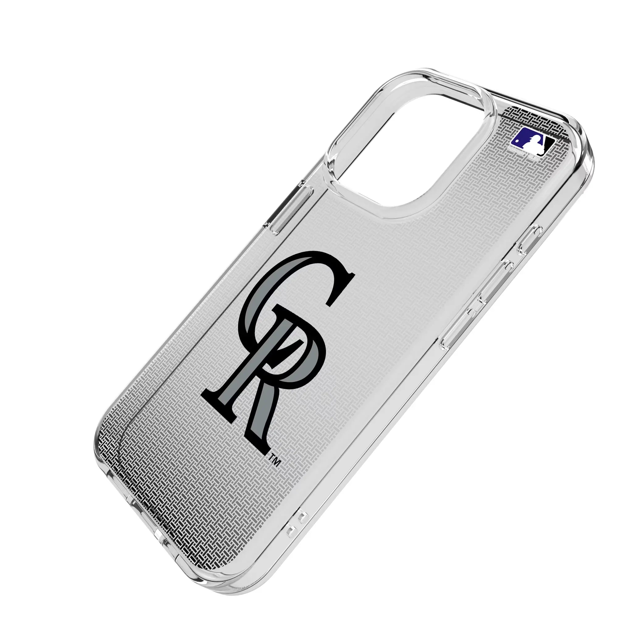 Colorado Rockies Linen iPhone Clear Phone Case for Apple iPhone - Isometric View