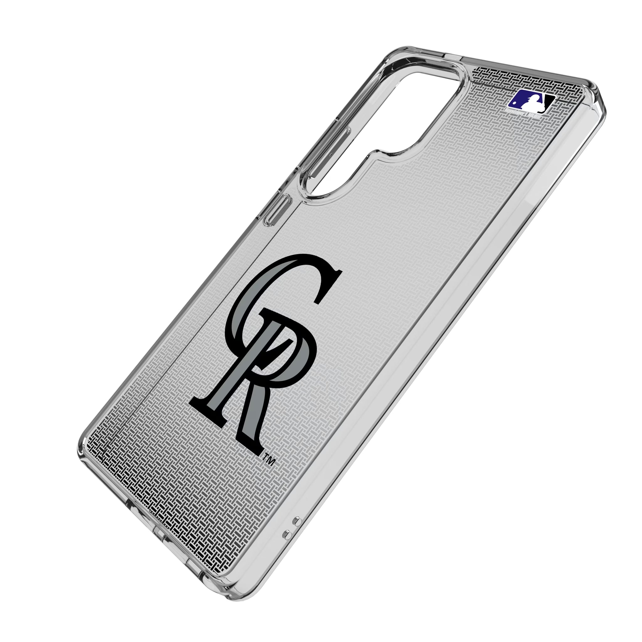 Colorado Rockies Linen Galaxy Clear Phone Case for Samsung Galaxy - Isometric View