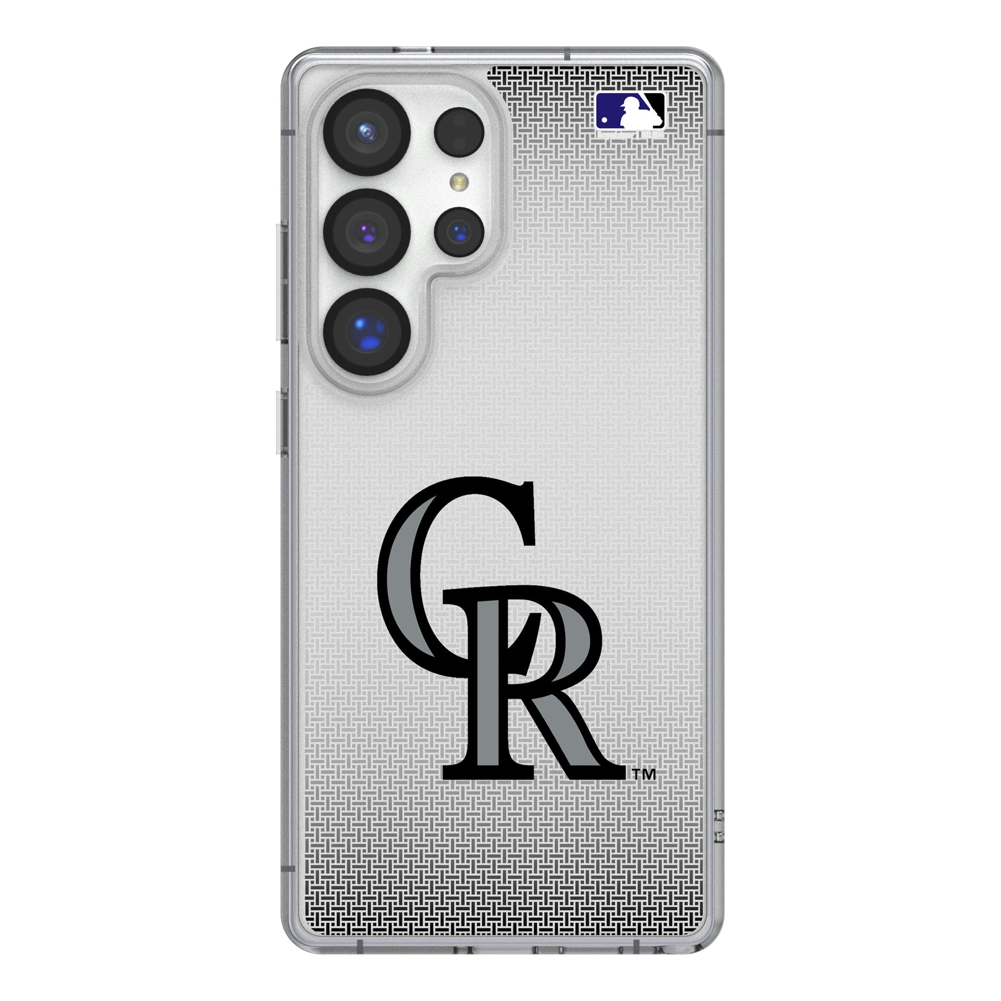 Colorado Rockies Linen Galaxy Clear Phone Case for Samsung Galaxy