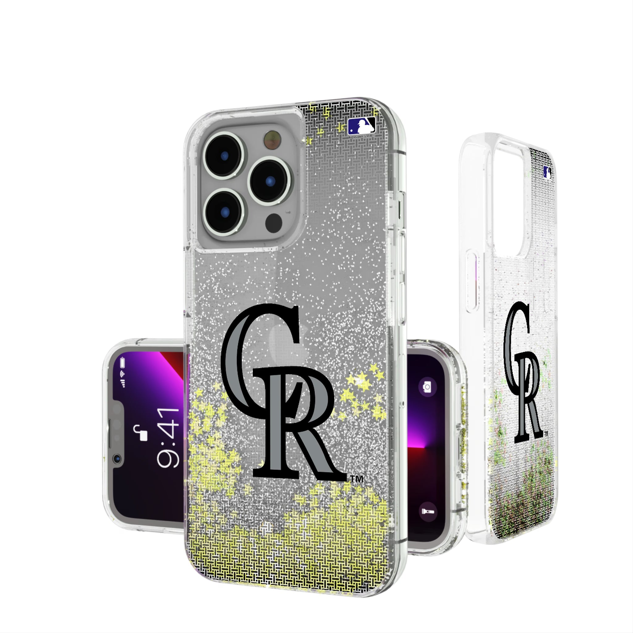 Colorado Rockies Linen iPhone Glitter Phone Case for Apple iPhone
