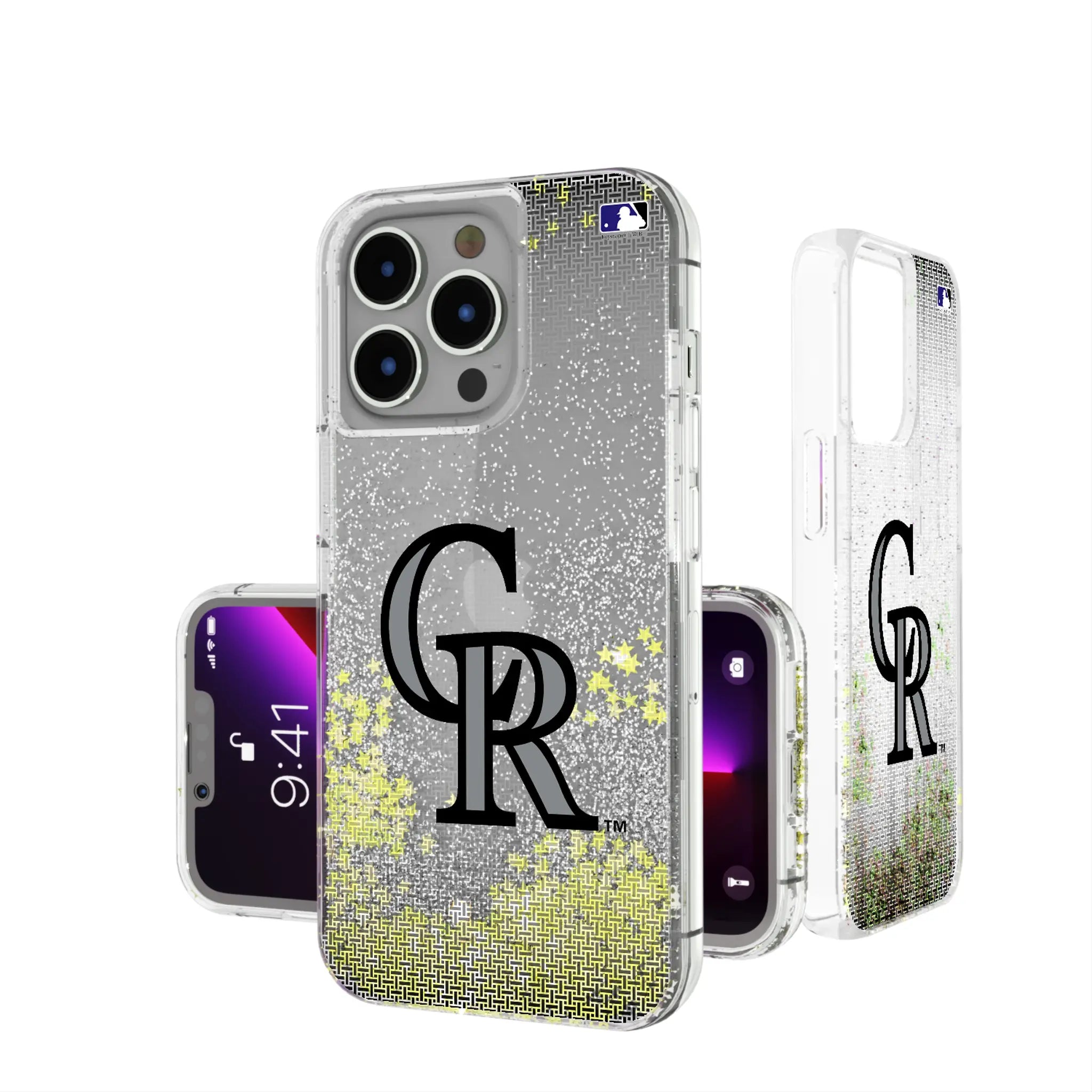 Colorado Rockies Linen iPhone Glitter Phone Case for Apple iPhone