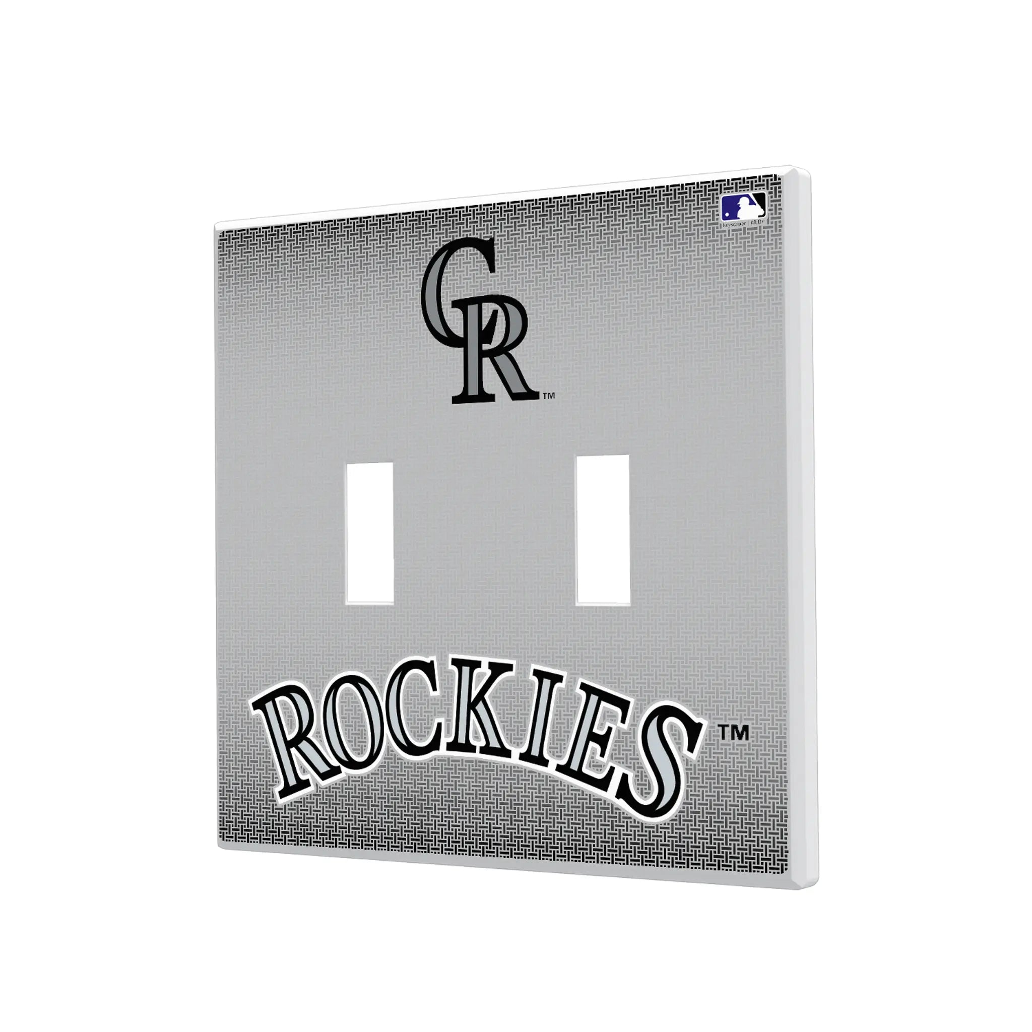 Colorado Rockies Linen Hidden-Screw Light Switch Plate#Style_Double Toggle