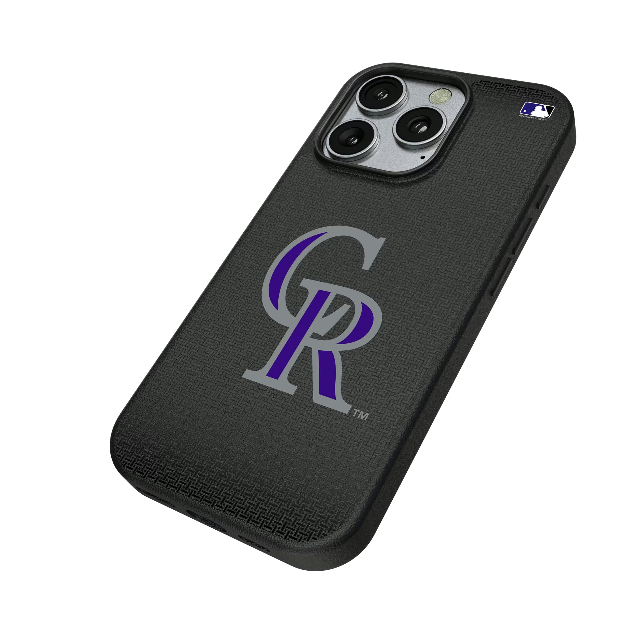 Colorado Rockies Linen iPhone MagSafe Compatible Phone Case for Apple iPhone - Isometric View